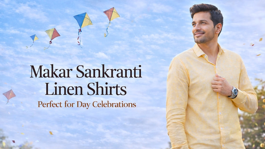 Makar Sankranti Linen Shirts Perfect for Day Celebrations