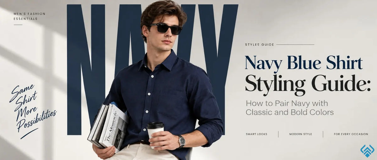 Navy Blue Shirt Styling Guide: How to Pair Navy with Classic and Bold Colors