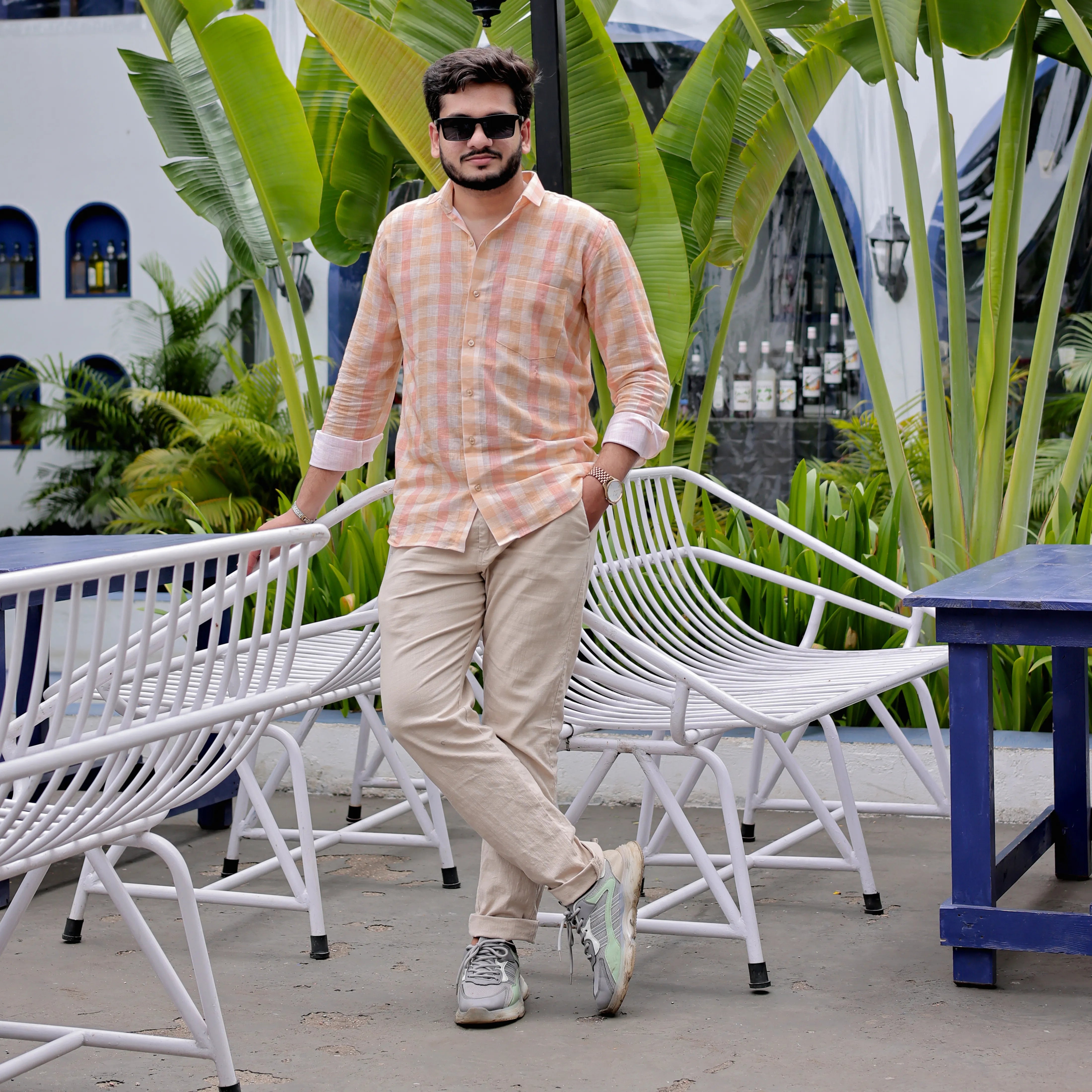 trendy cotton linen shirt