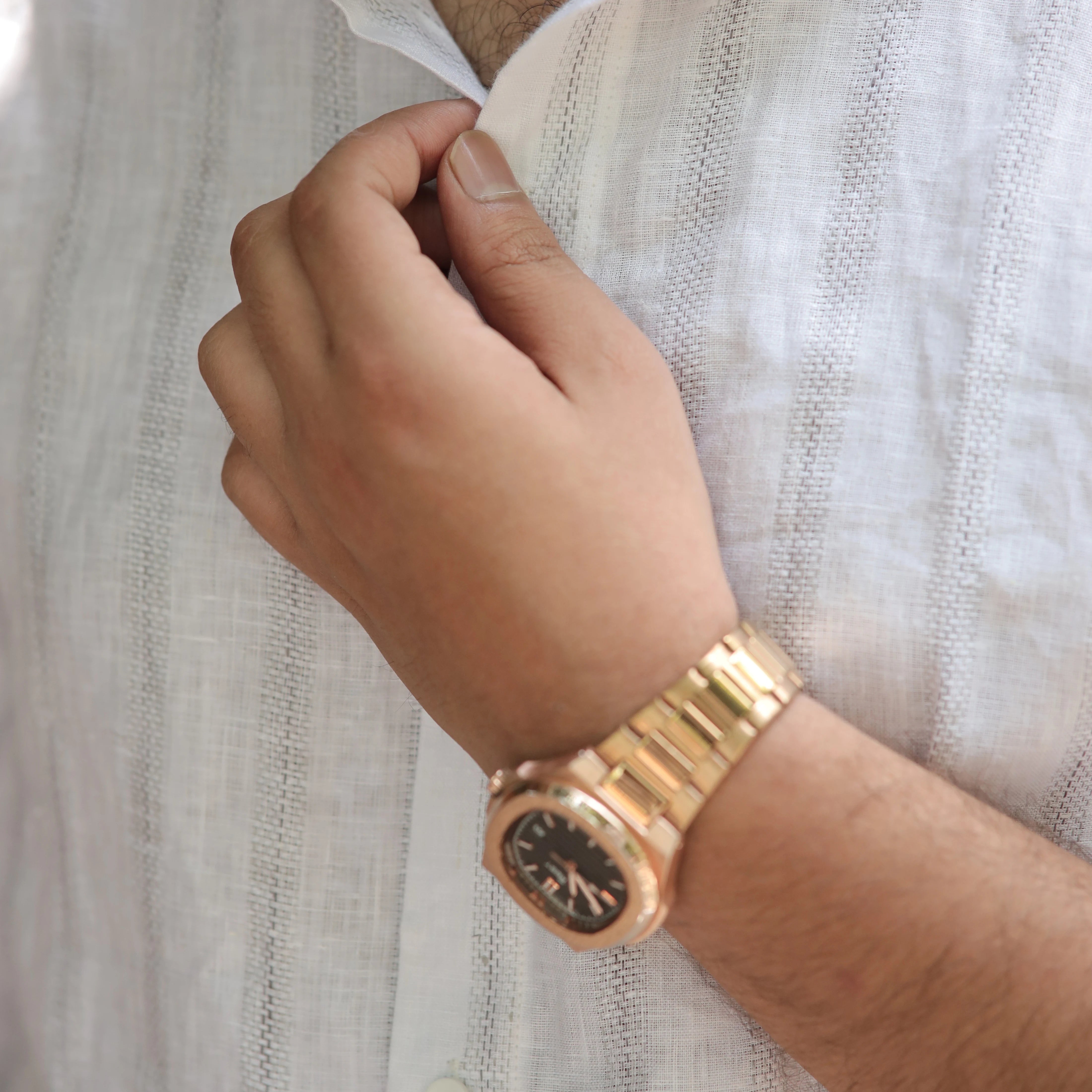 White Pure Linen Textured Shirt for Men – Breathable Casual Fit