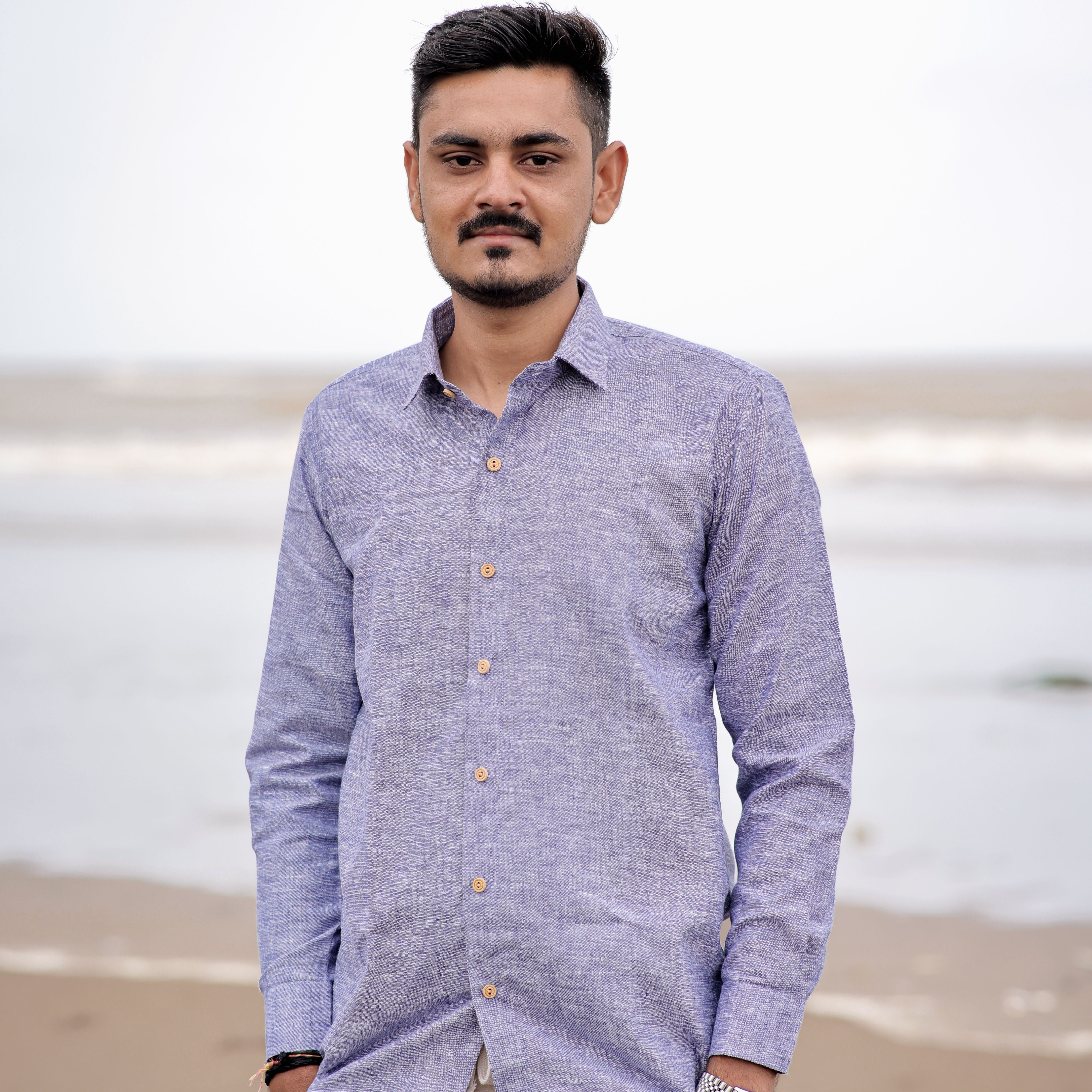 light purple linen shirt