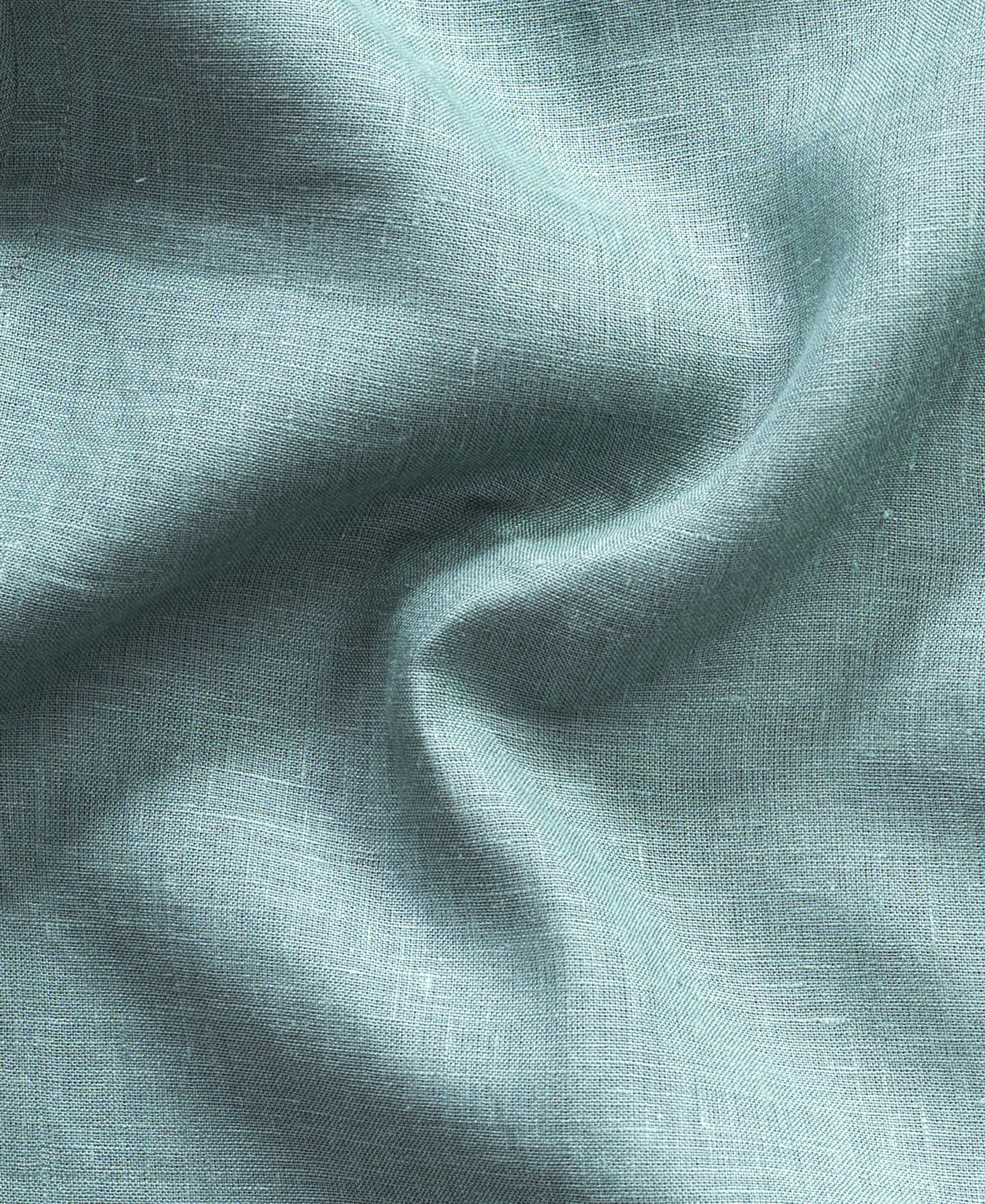 Full Sleeve Pure Linen Forest Mist Green Comfort Shirt