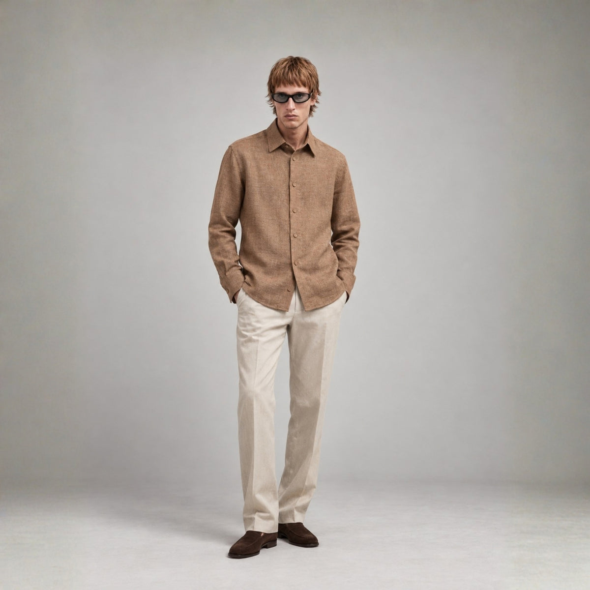 Brown Linen Shirt