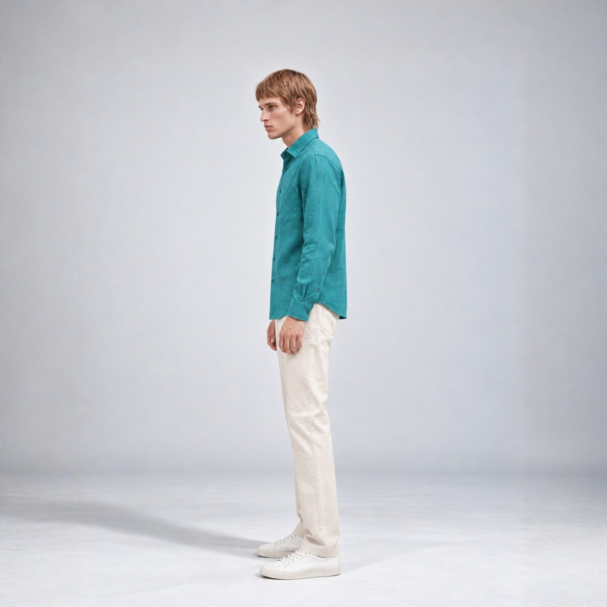 Dark Green Linen Shirt