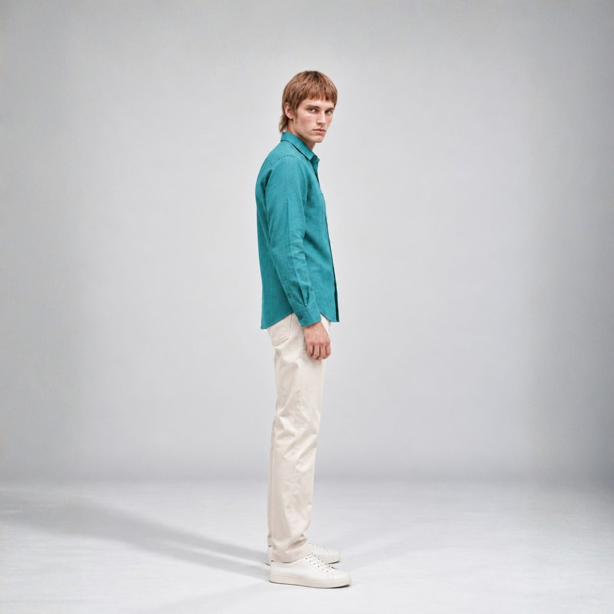 Dark Green Linen Shirt