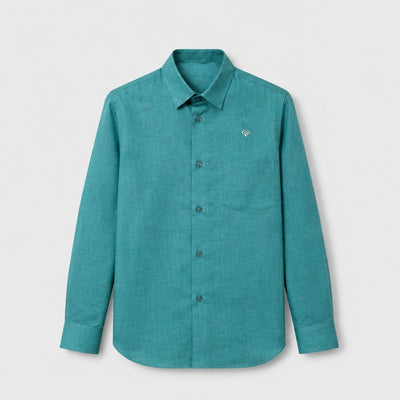 Dark Green Linen Shirt