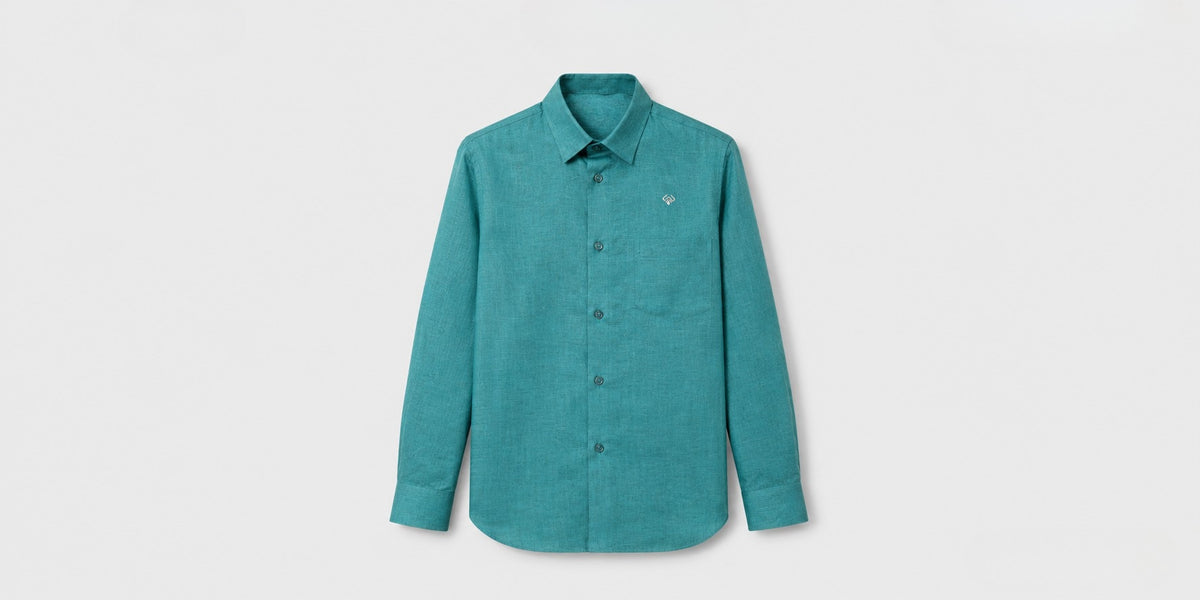 Dark Green Linen Shirt