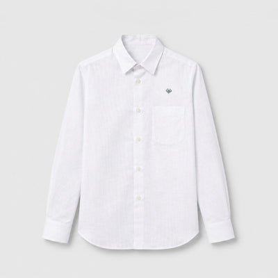White Cotton Linen Shirt