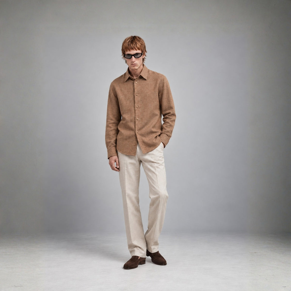 Brown Linen Shirt