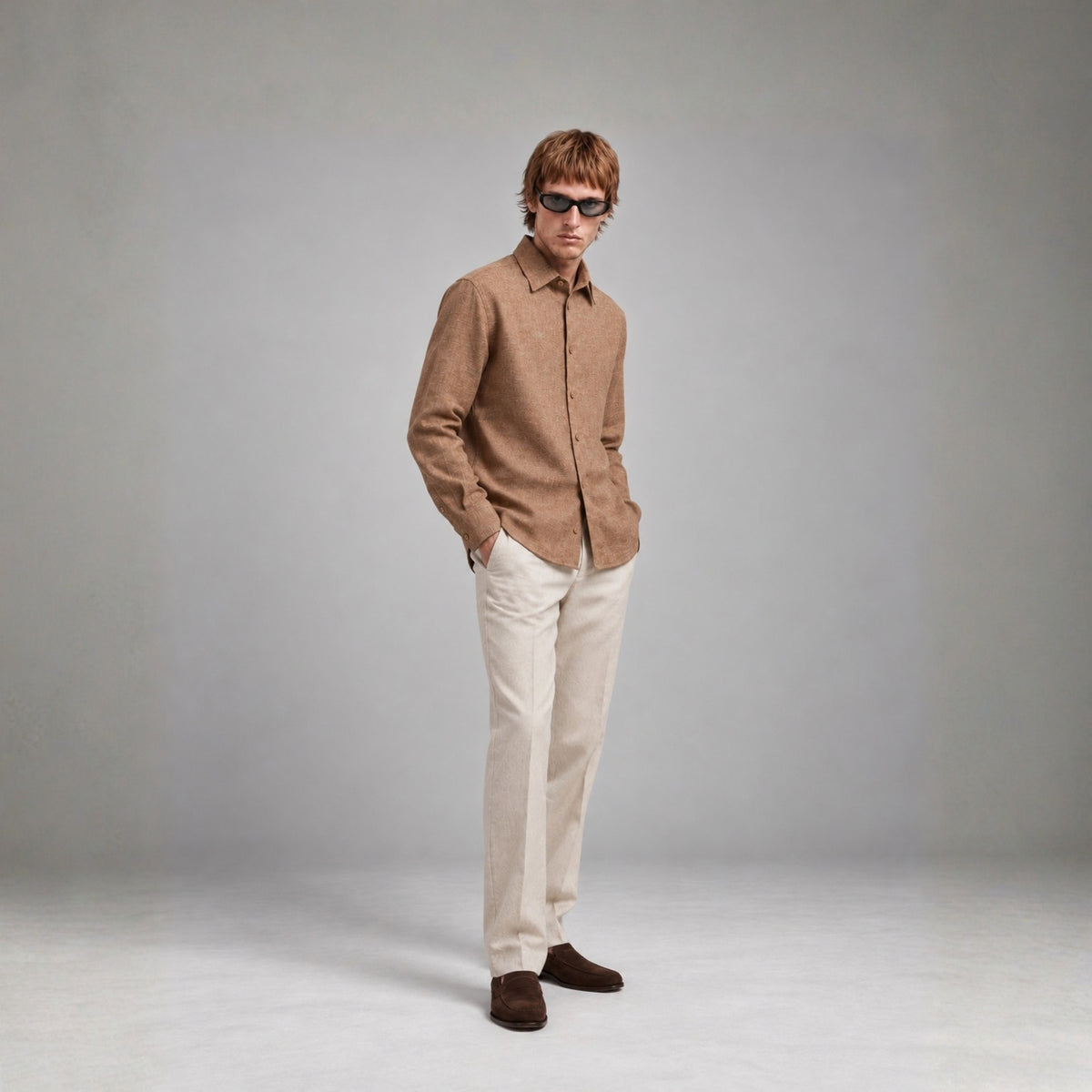 Brown Linen Shirt