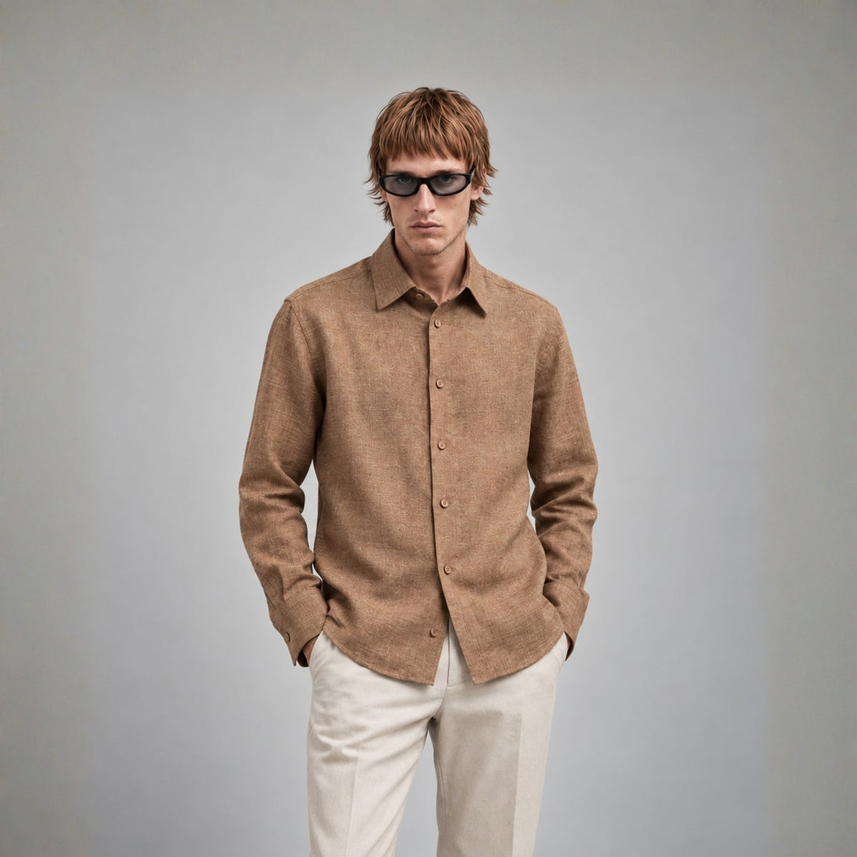 Brown Linen Shirt