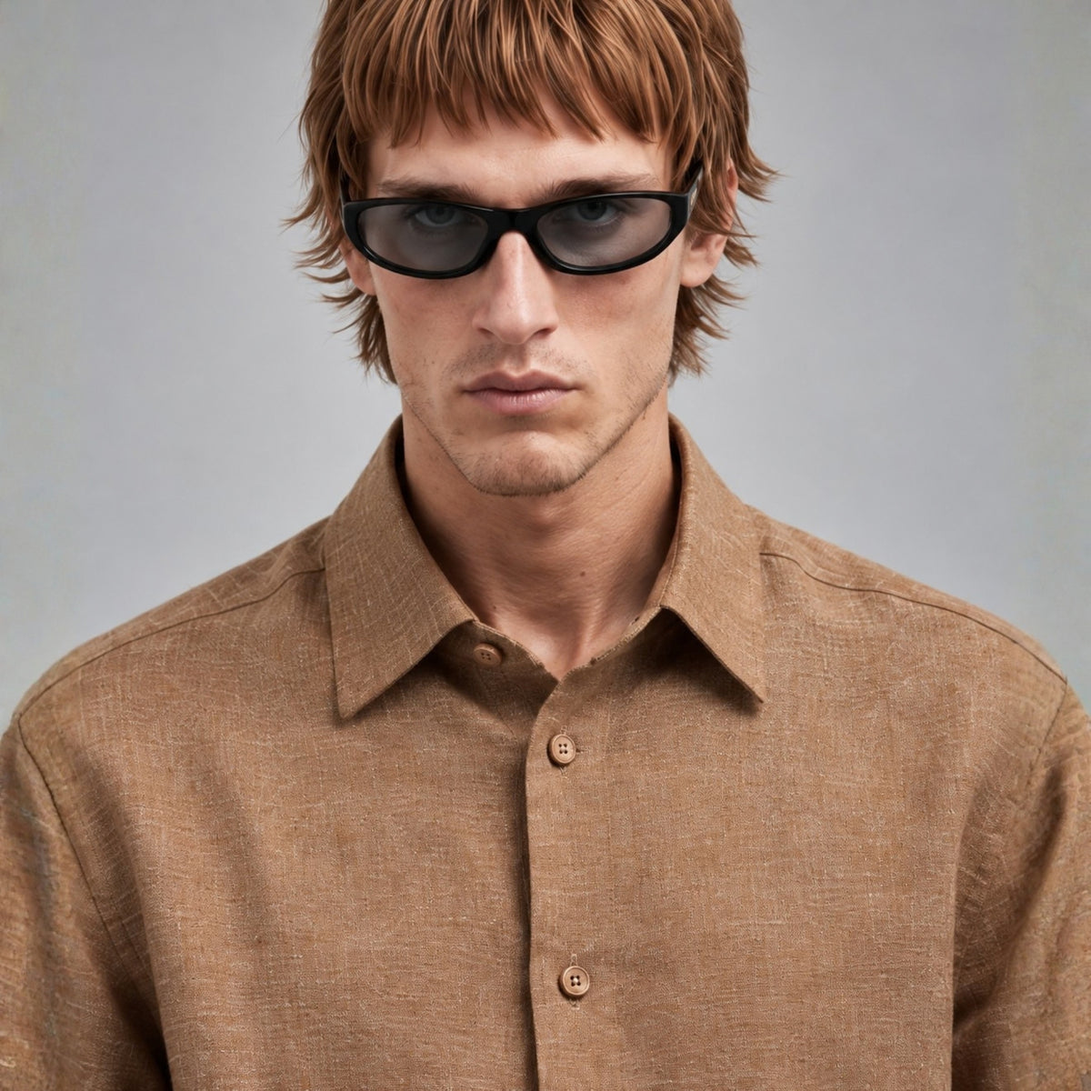 Brown Linen Shirt