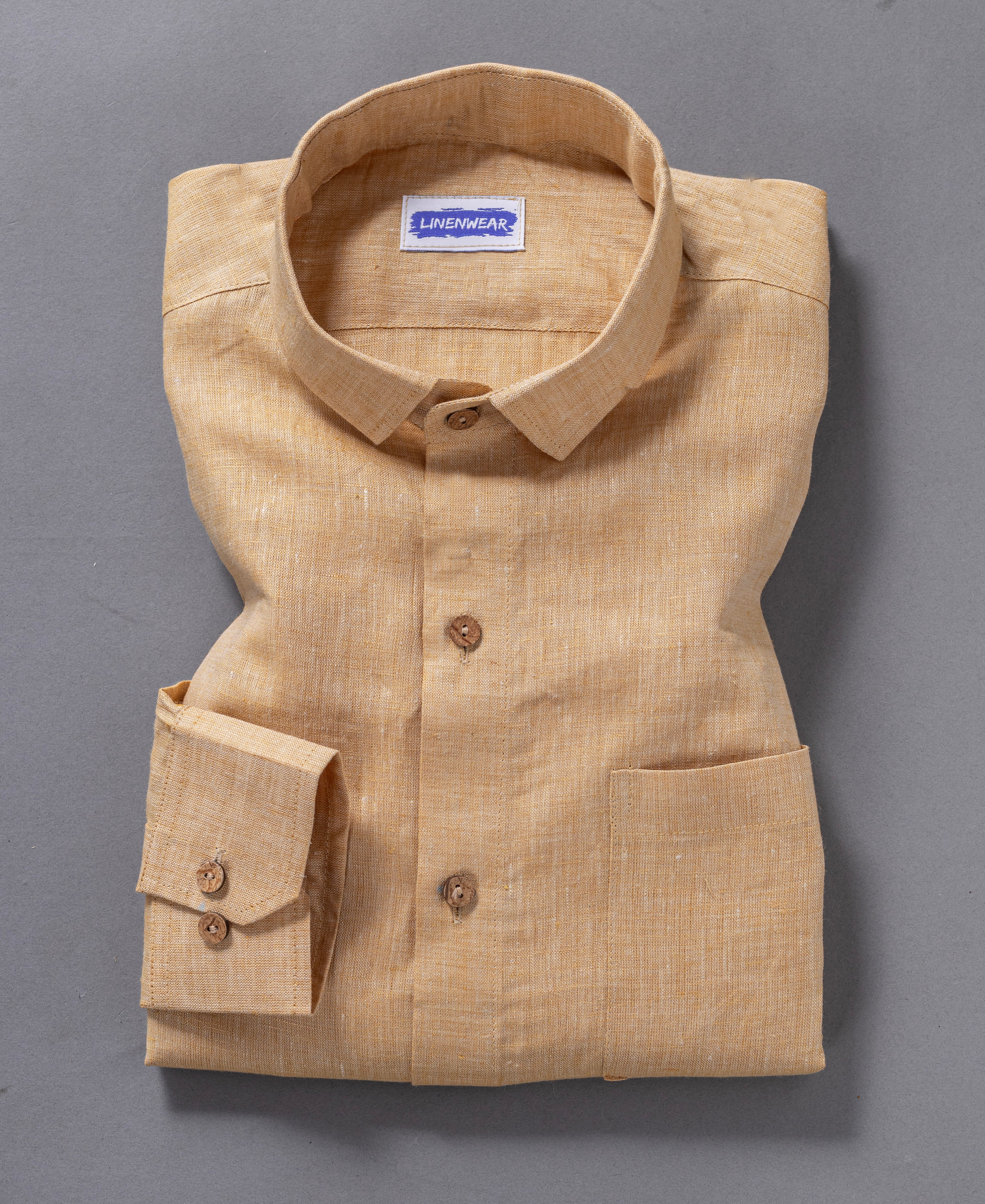 Pure Linen Combo Shirt With Pocket Regular Fit