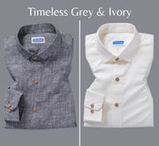 Premium Look Wooden Button Combo Men Shirt