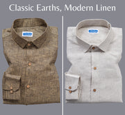Pure Linen Combo Shirt For Men Full Sleeve