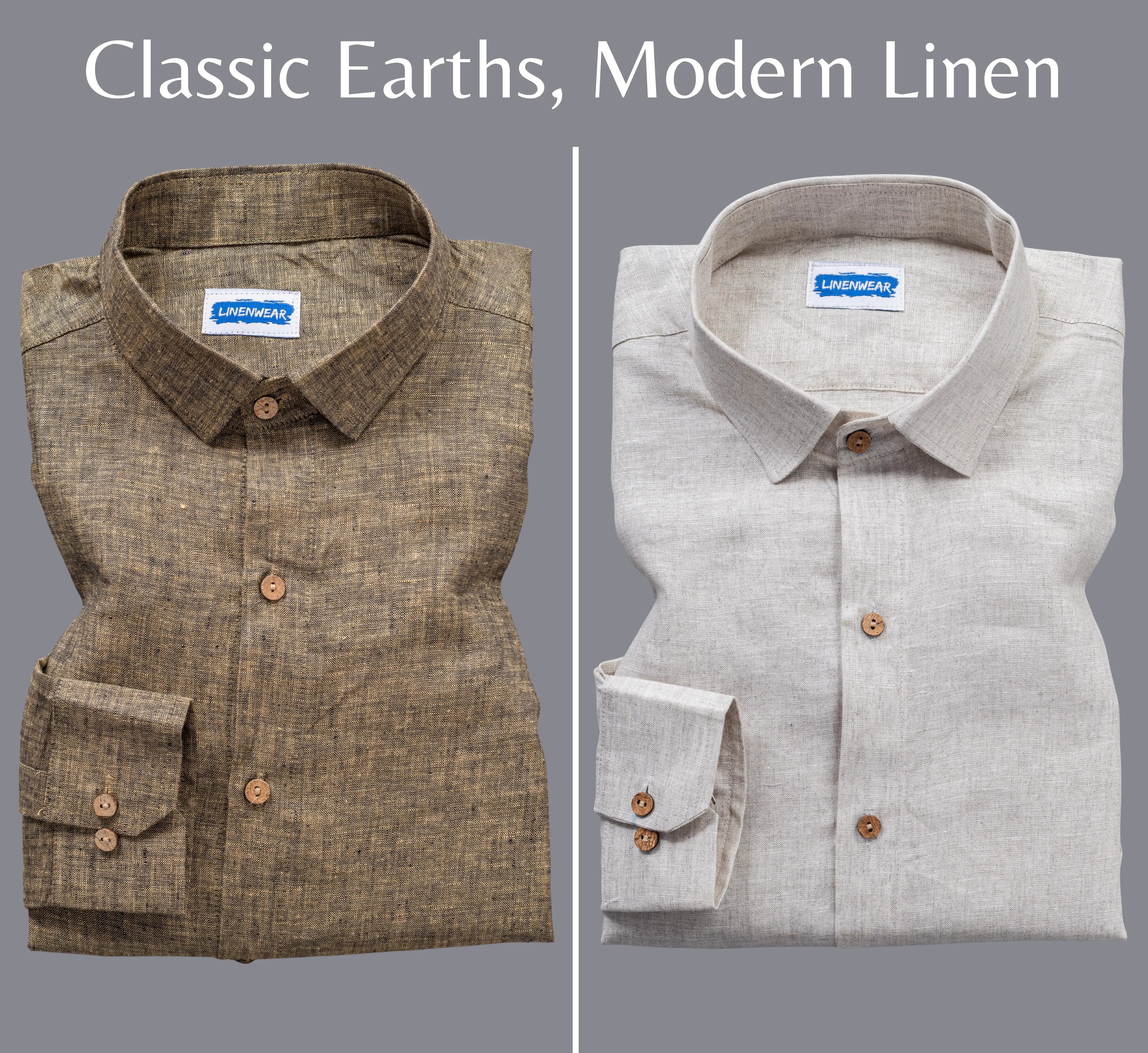 Pure Linen Combo Shirt For Men Full Sleeve