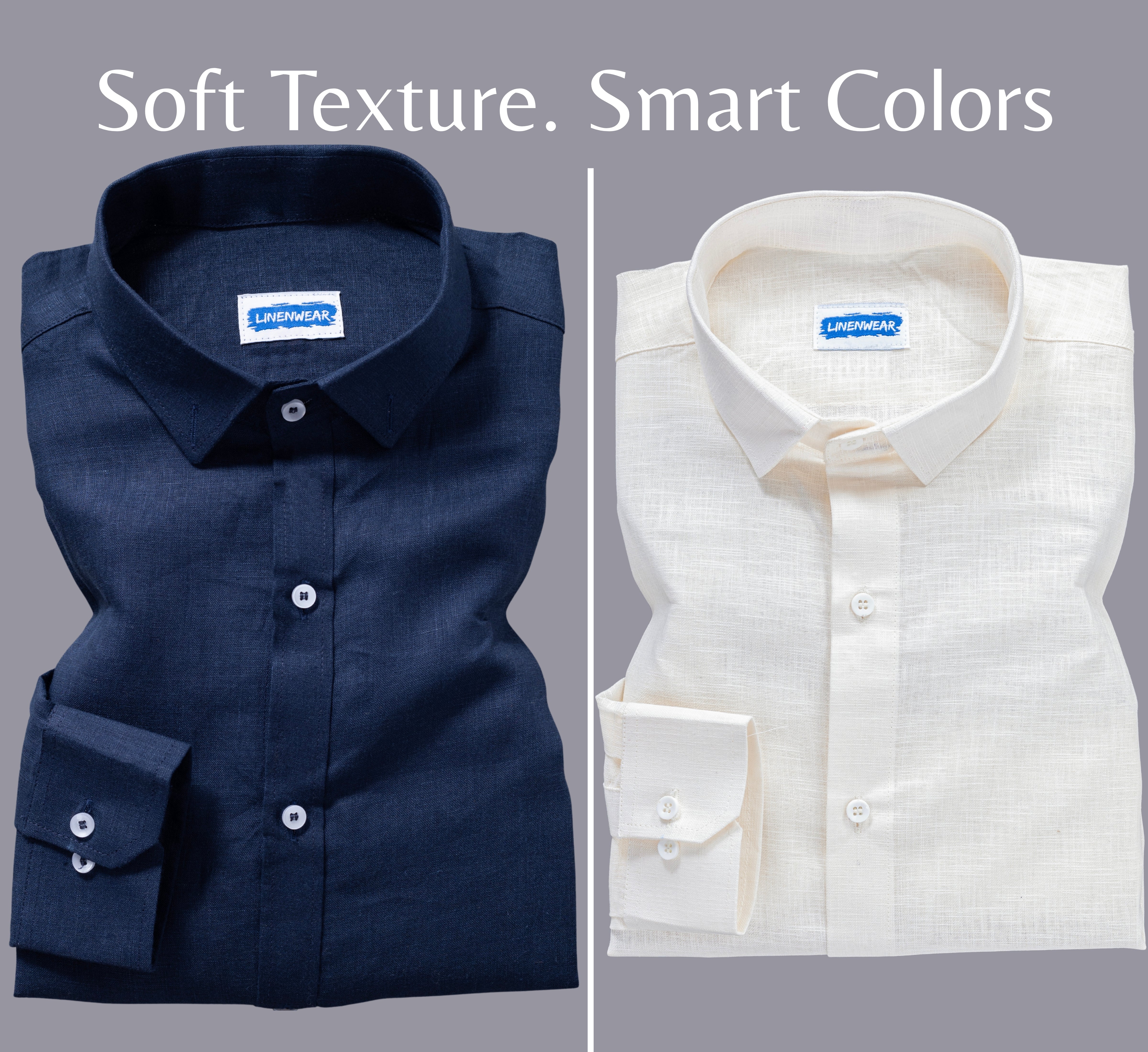 Premium Linen Blue and Off White Combo Shirt