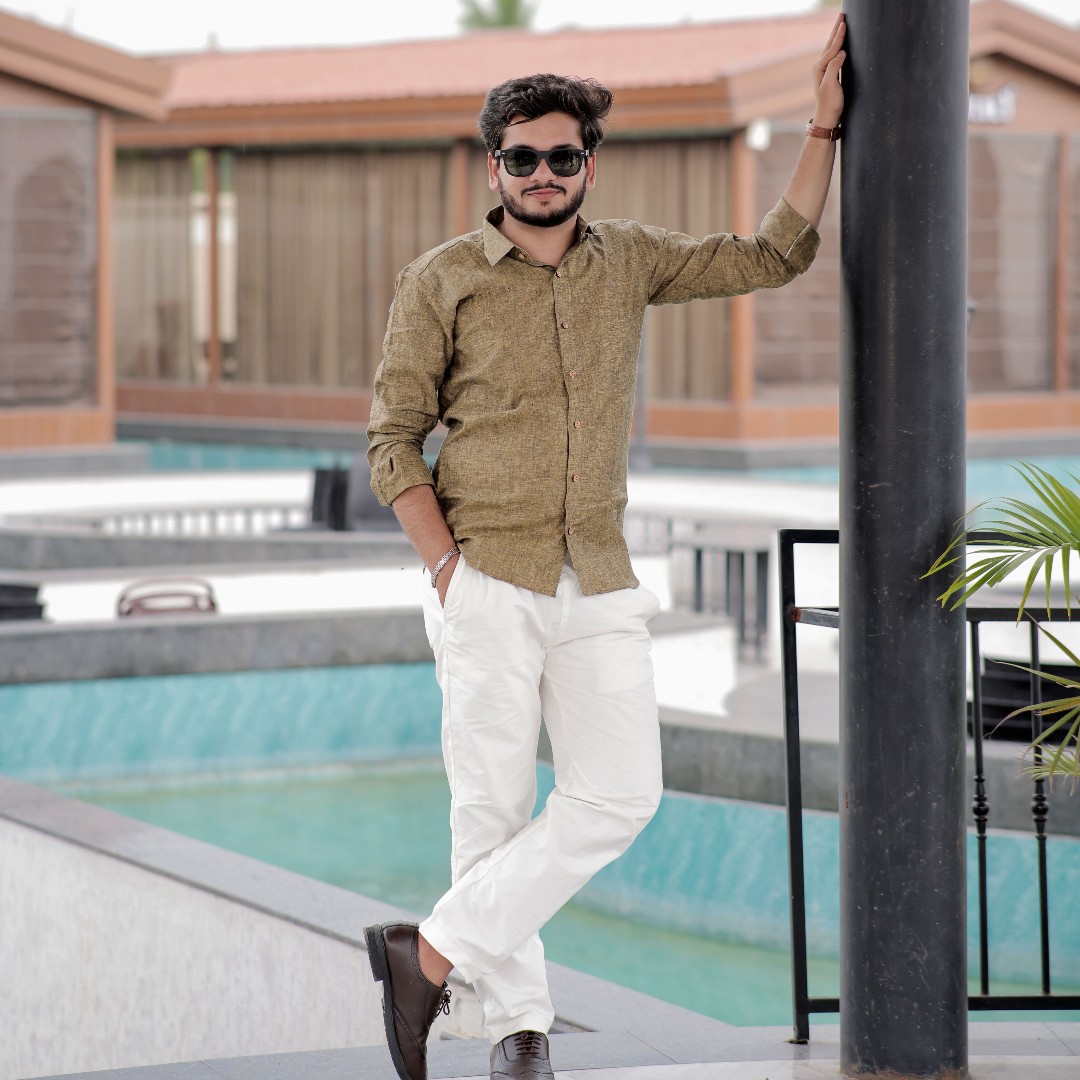 Pure Linen Combo Shirt For Men Full Sleeve