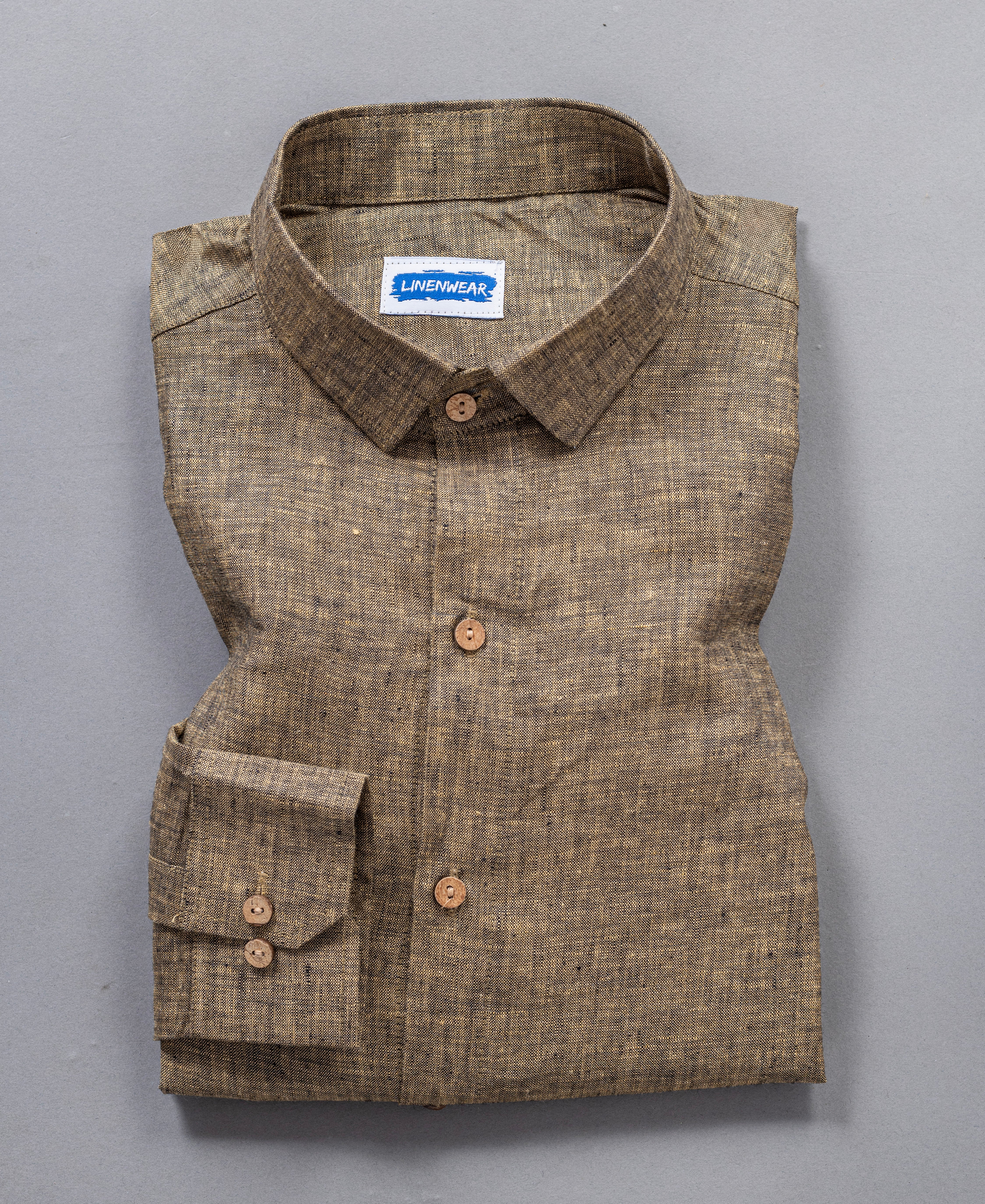 Pure Linen Combo Shirt For Men Full Sleeve