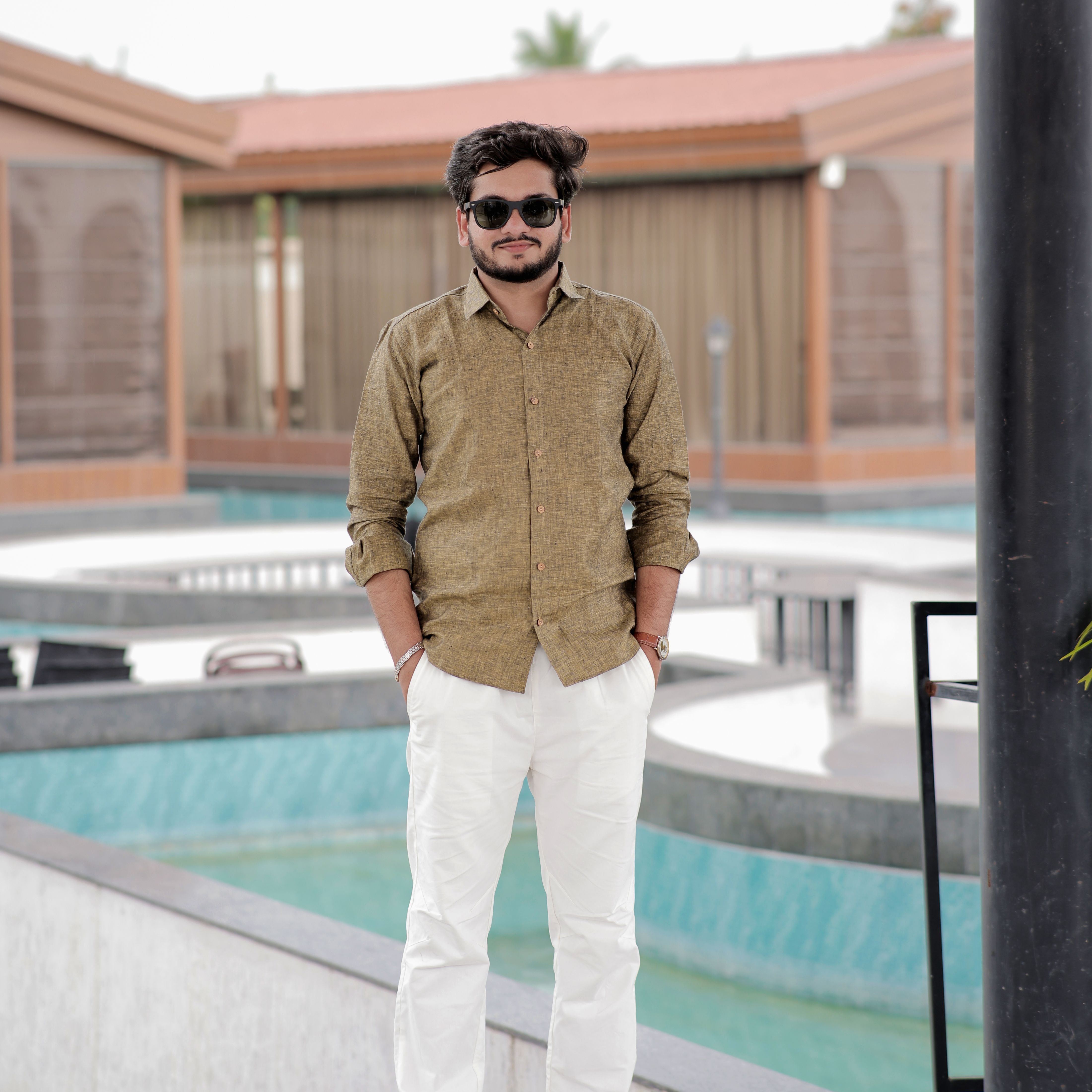 Pure Linen Combo Shirt For Men Full Sleeve