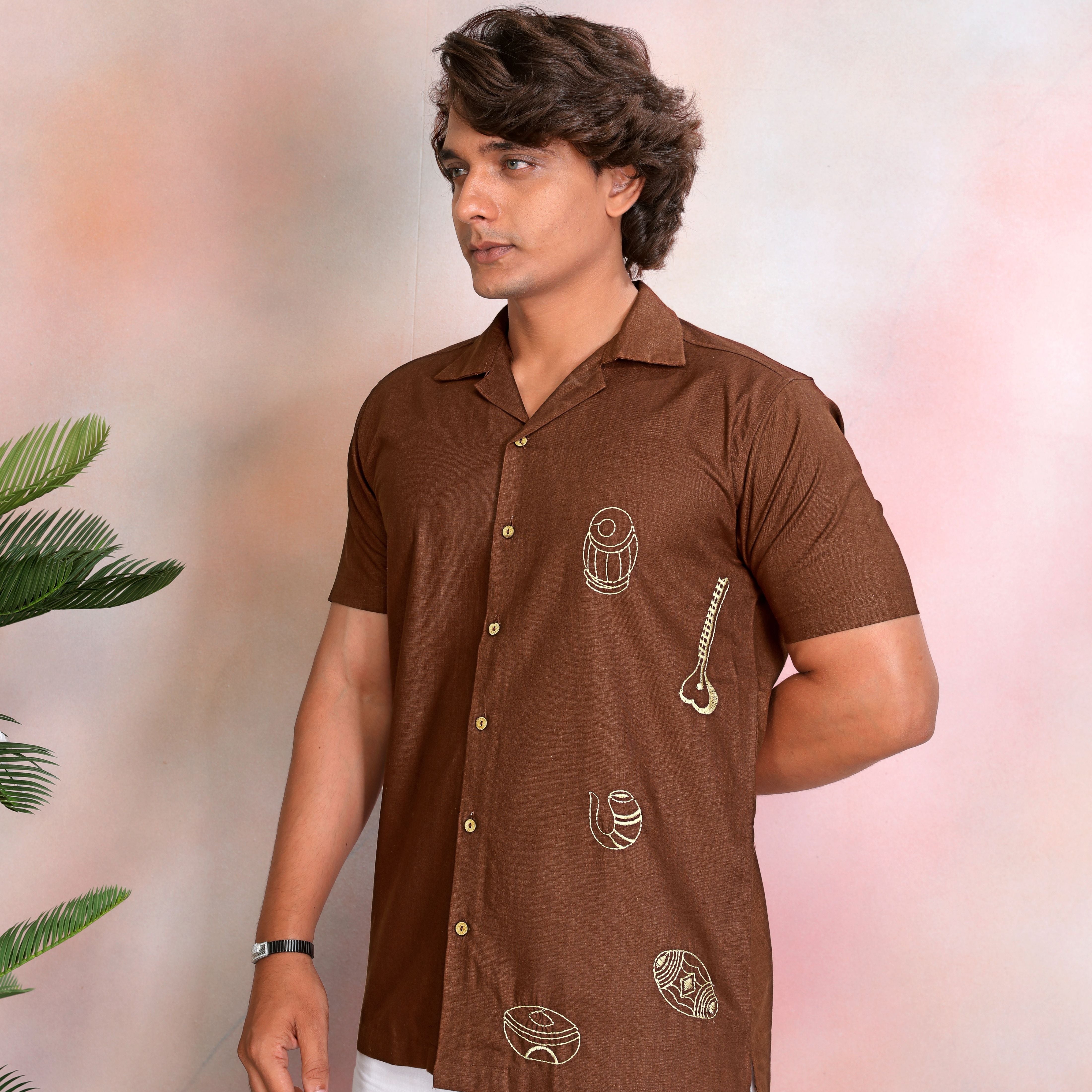 Premium Linen Tawny Brown Shirt