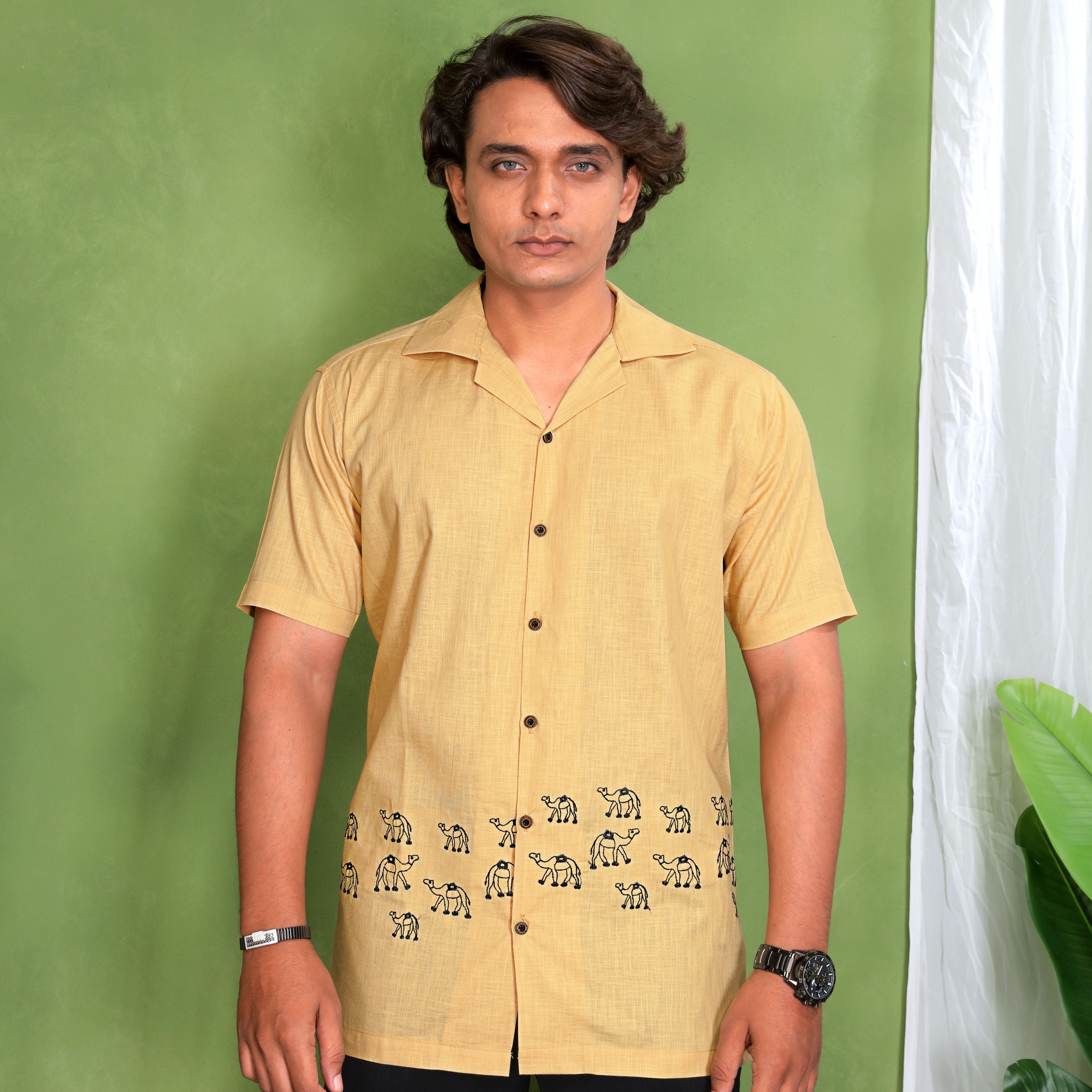 Mustard Yellow Linen Shirt