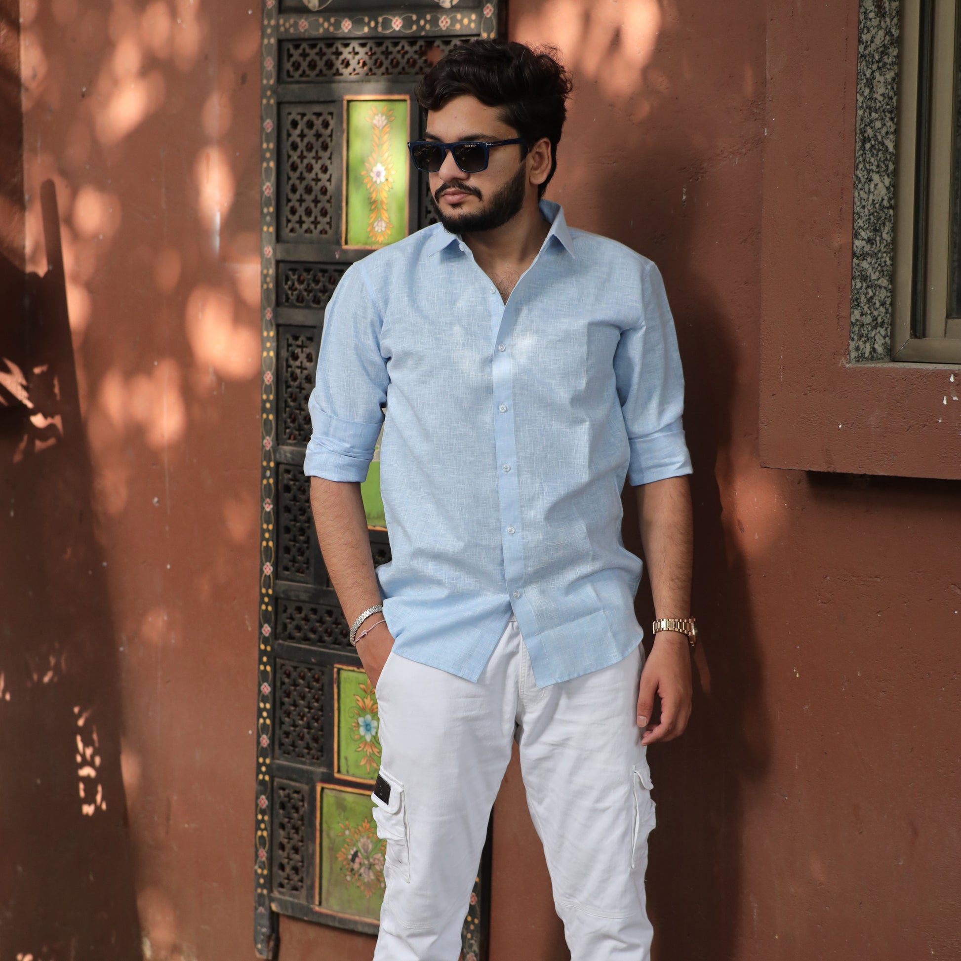 Classic Cut Misty Breeze Cotton Linen Shirt