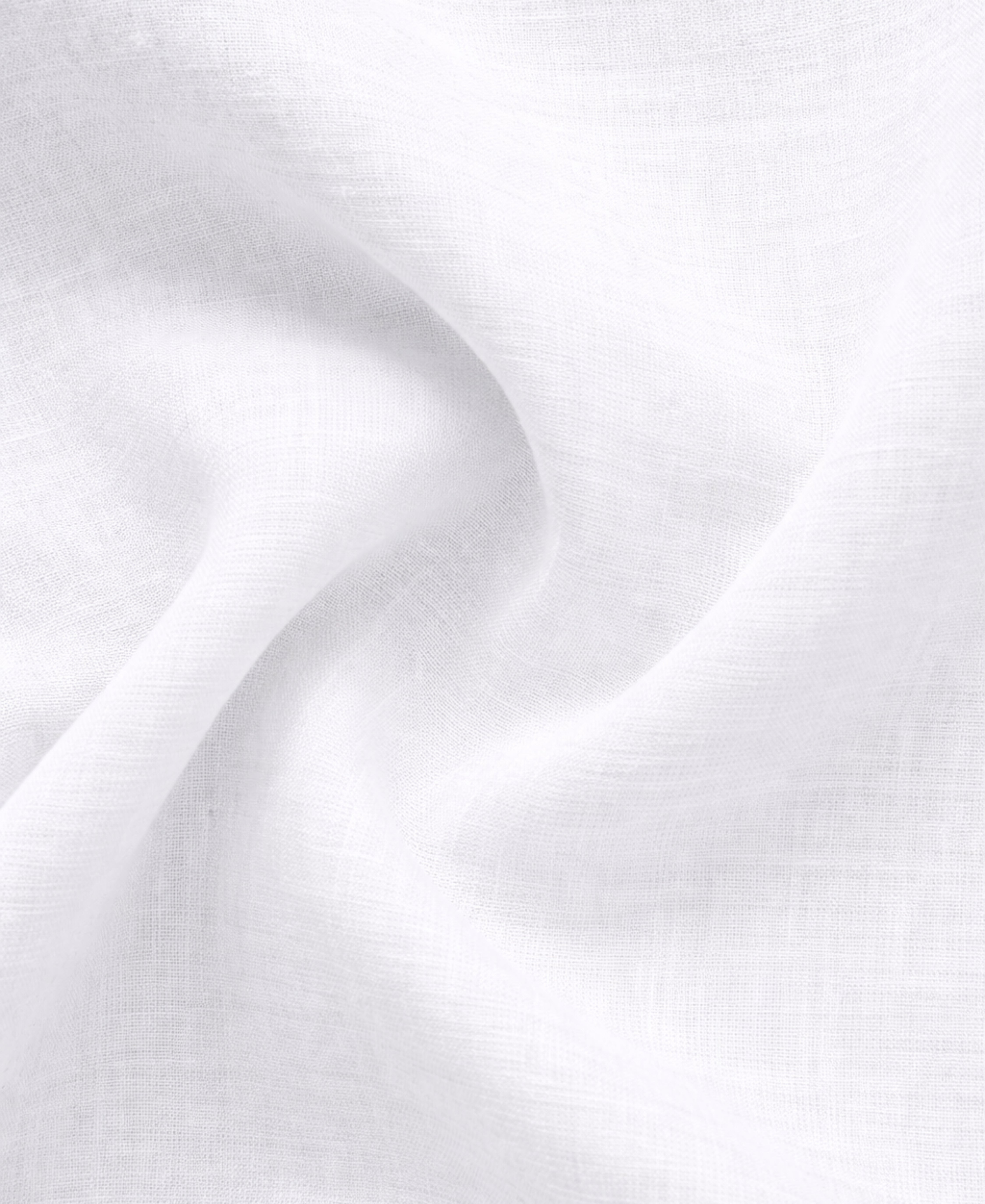 Regular Fit Solid White Pure Linen Shirt For Men