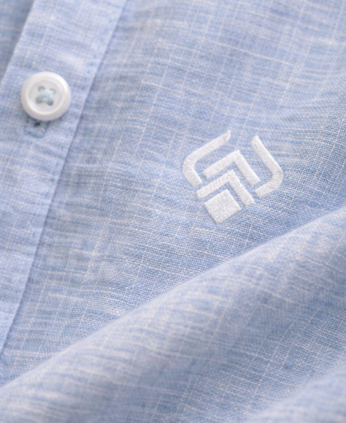 Luxury Pure Linen Half Sleeve Sky Blue Shirt for Men