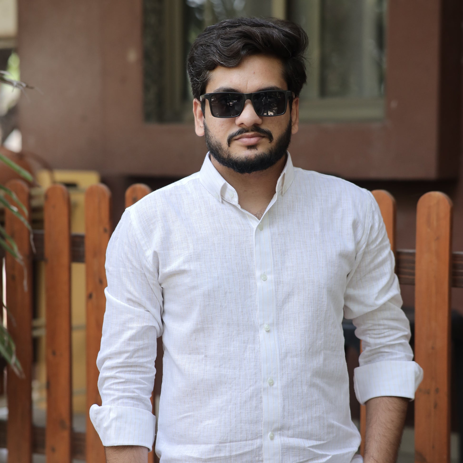 Arctic Pearl Cotton Linen Shirt