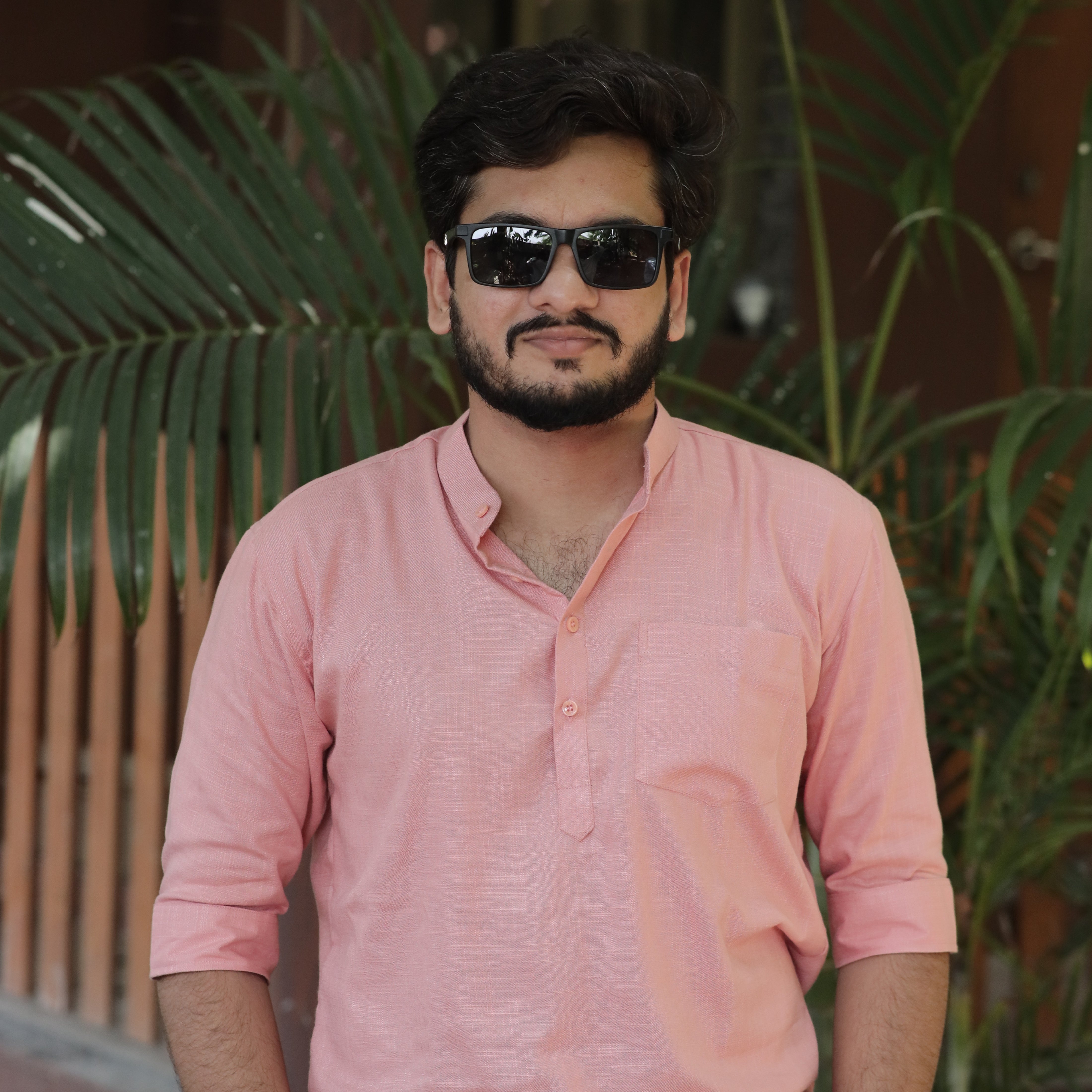 Coral Clay Cotton Linen Kurta