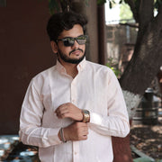 Blush Almond Cotton Linen Shirt