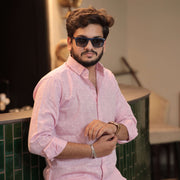 Rosé Breeze Cotton Linen Shirt