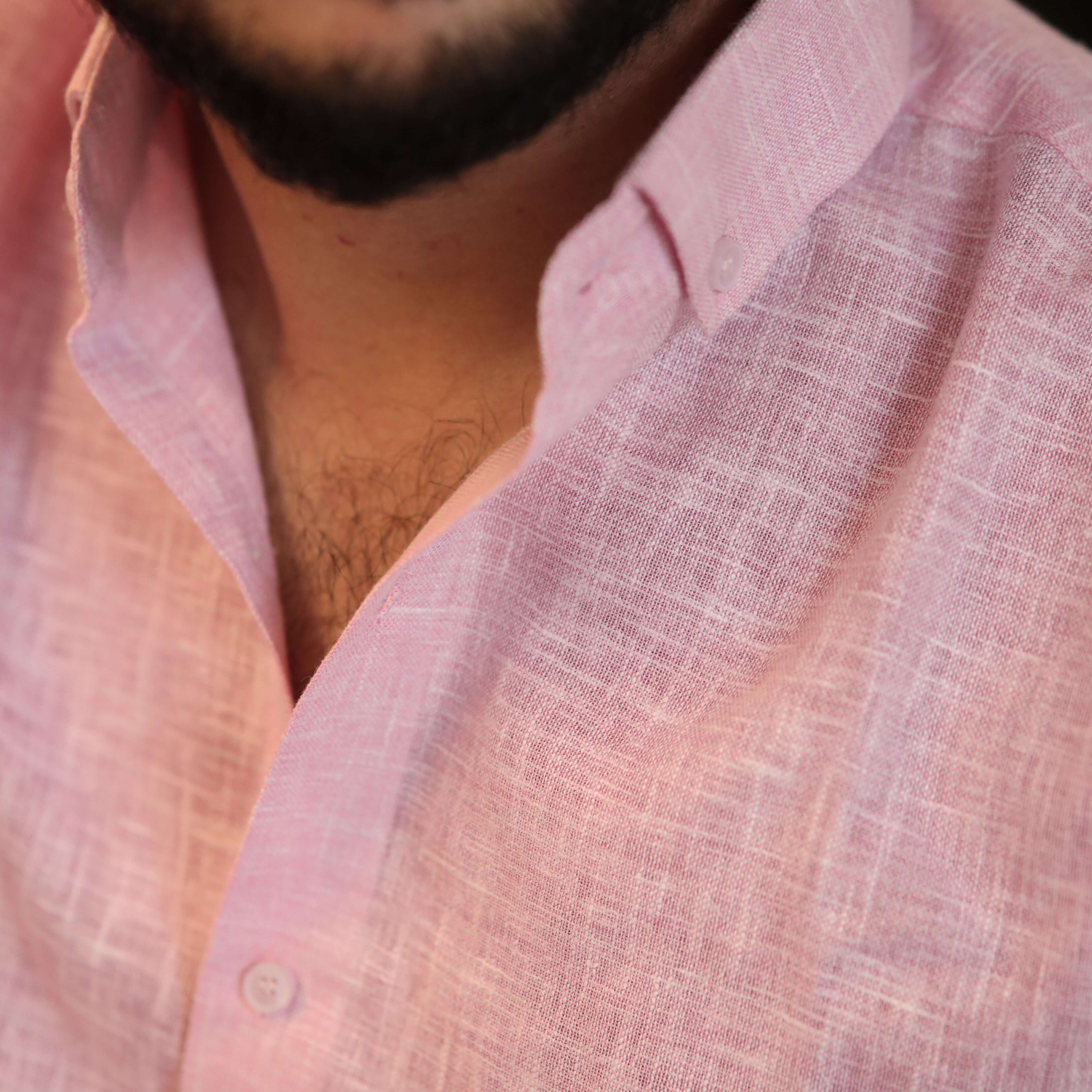 Rosé Breeze Cotton Linen Shirt