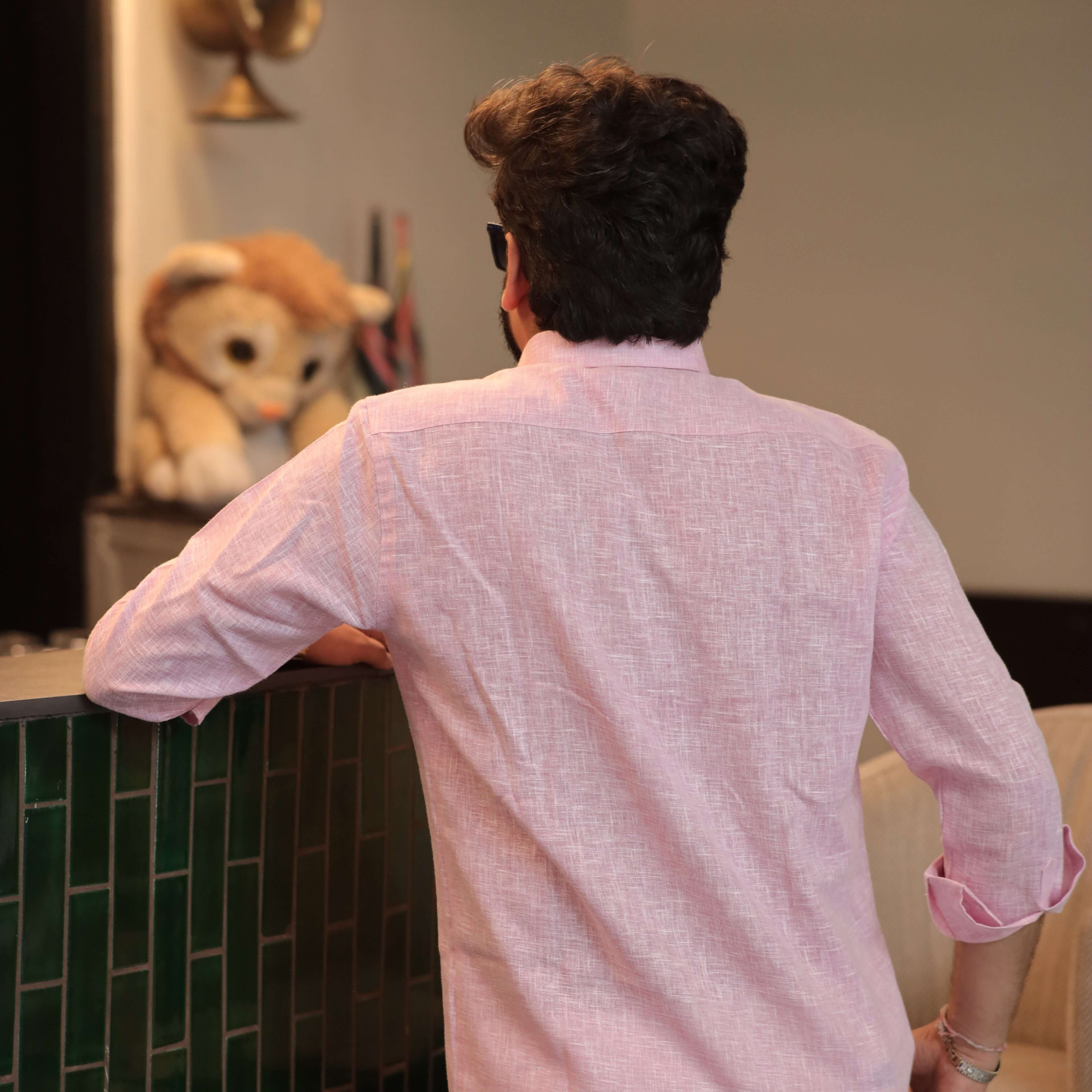 Rosé Breeze Cotton Linen Shirt