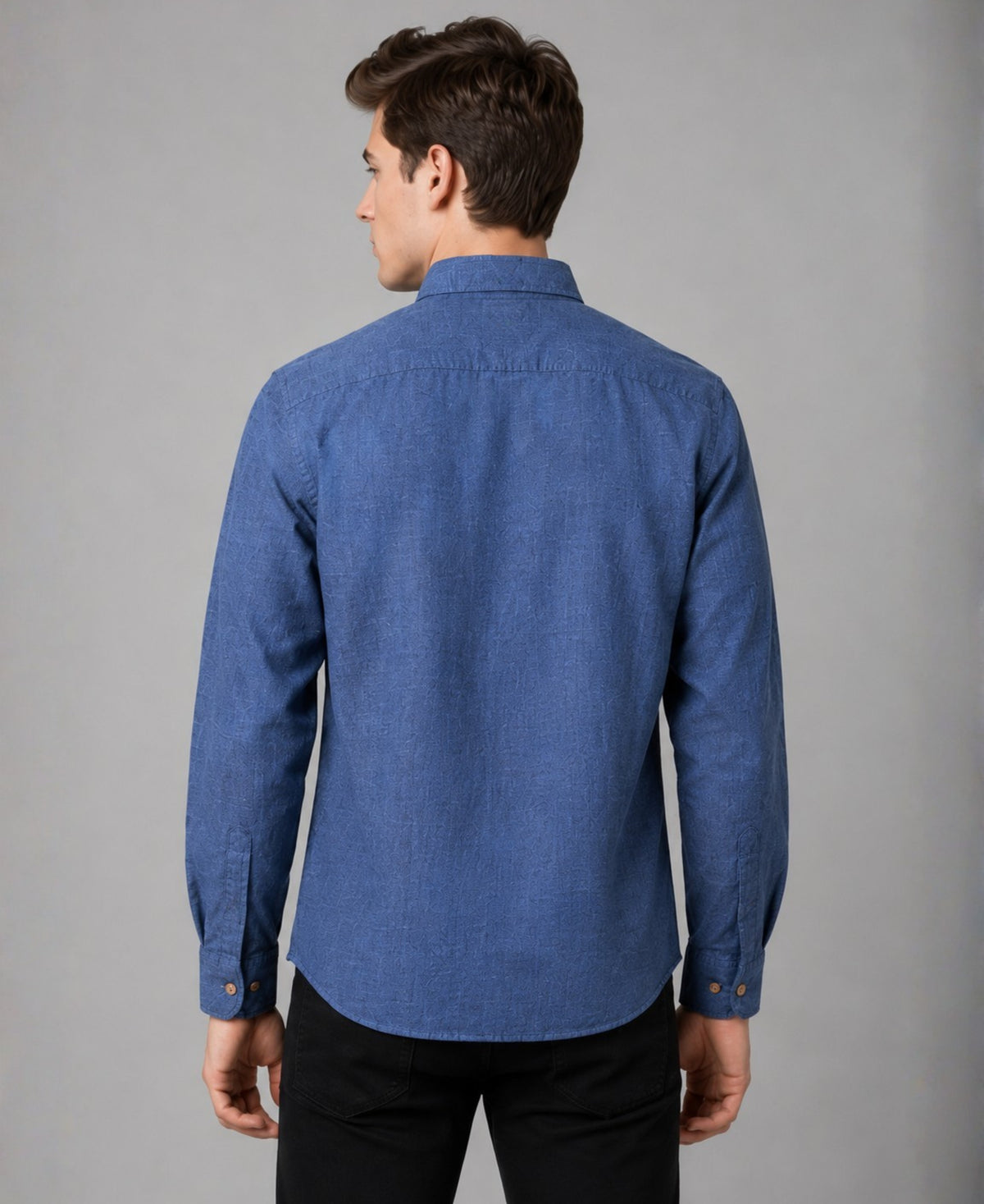 Indigo Blue Pure Linen 60 LEA Shirt