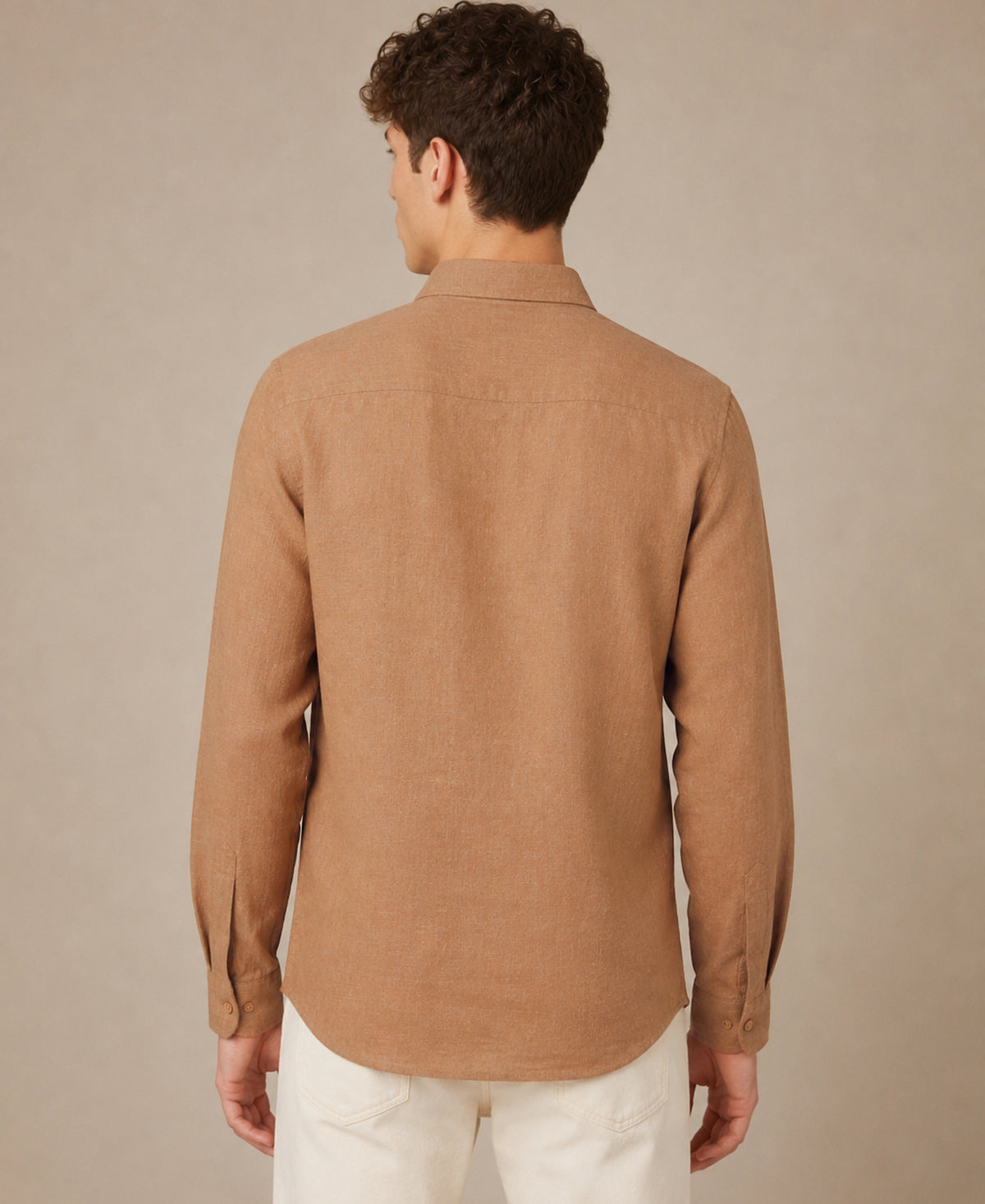 Light Brown Pure Linen 60 LEA Shirt