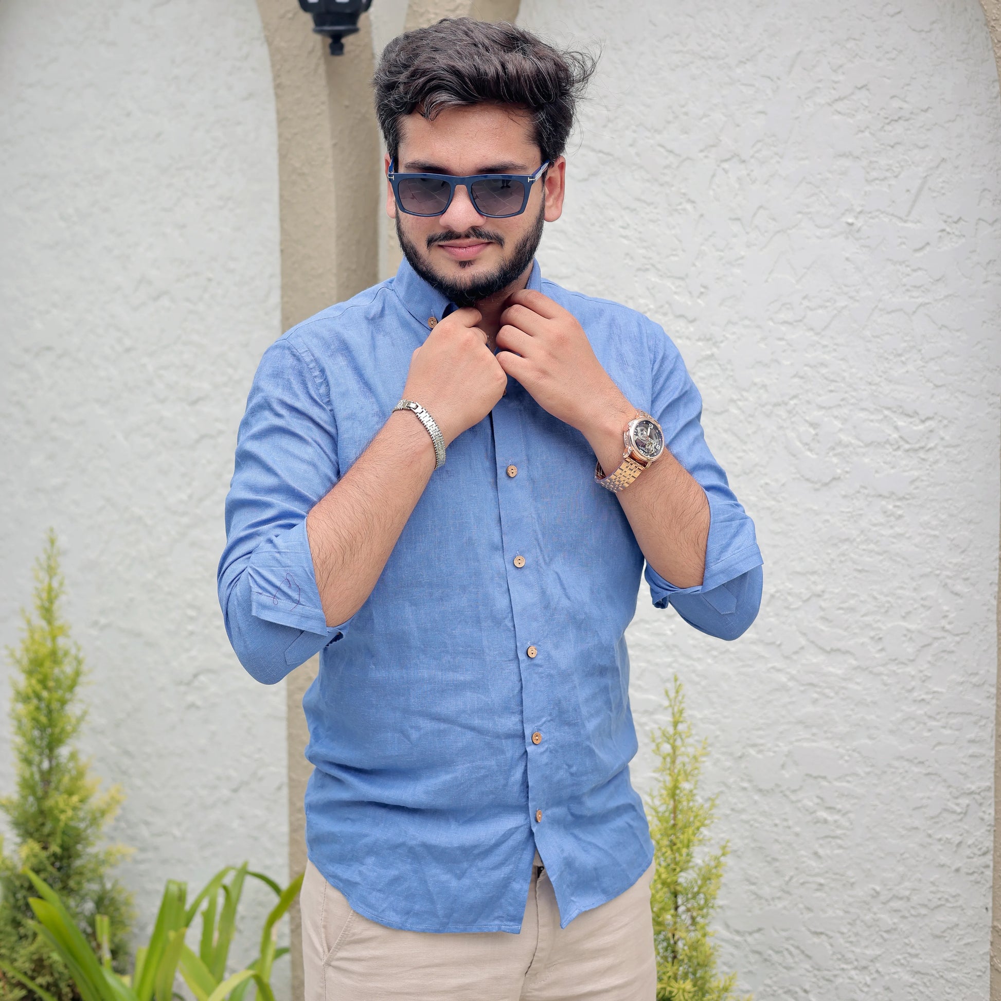 summer cotton linen shirt