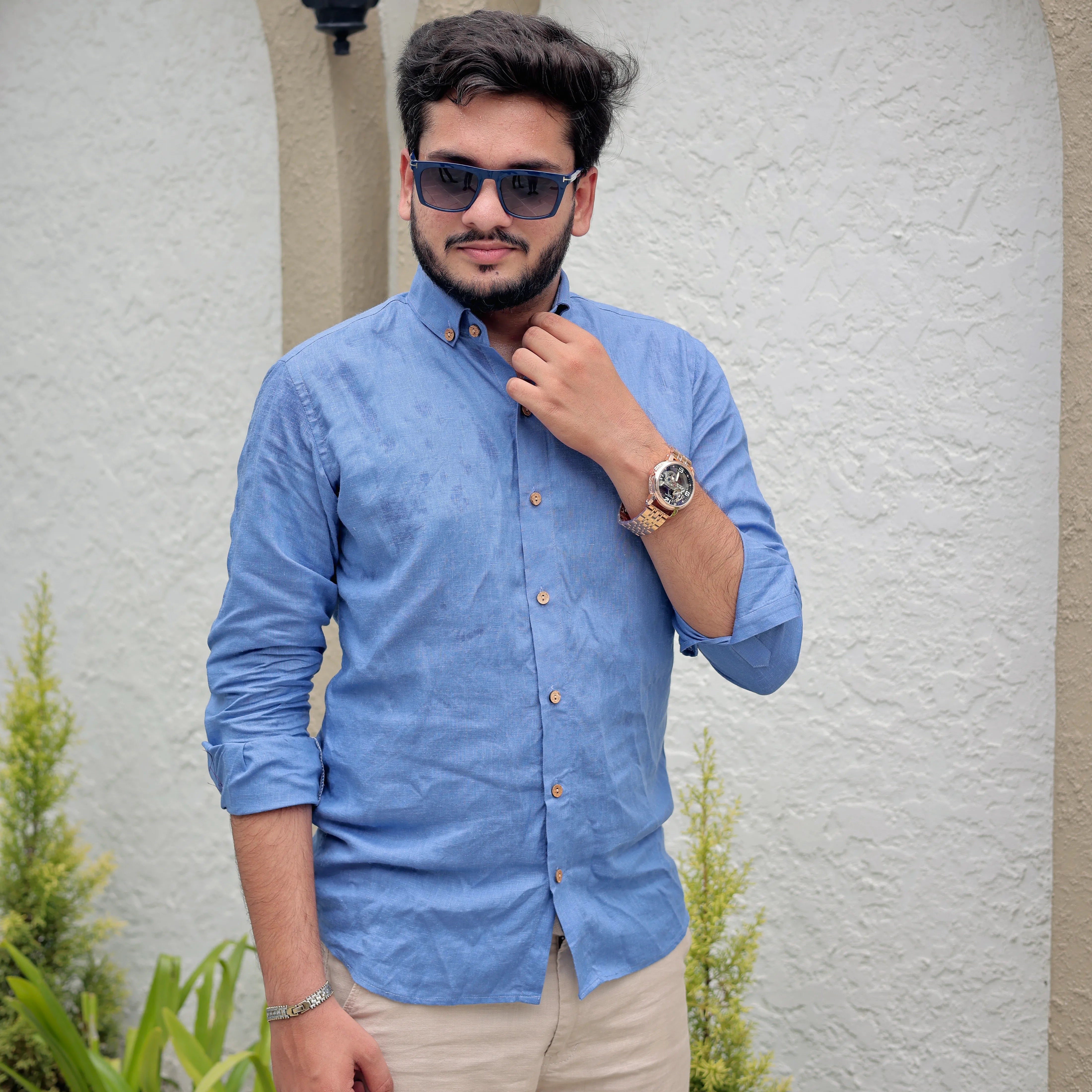 officewear cotton linen shirt