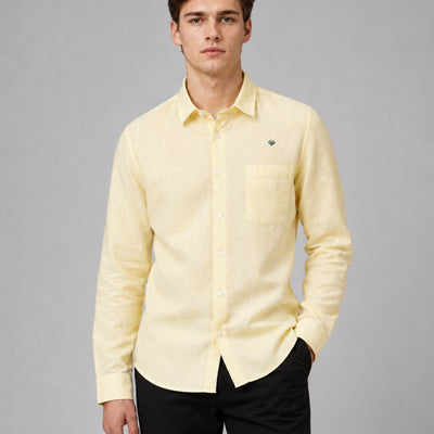 Light Yellow Pure Linen Shirt
