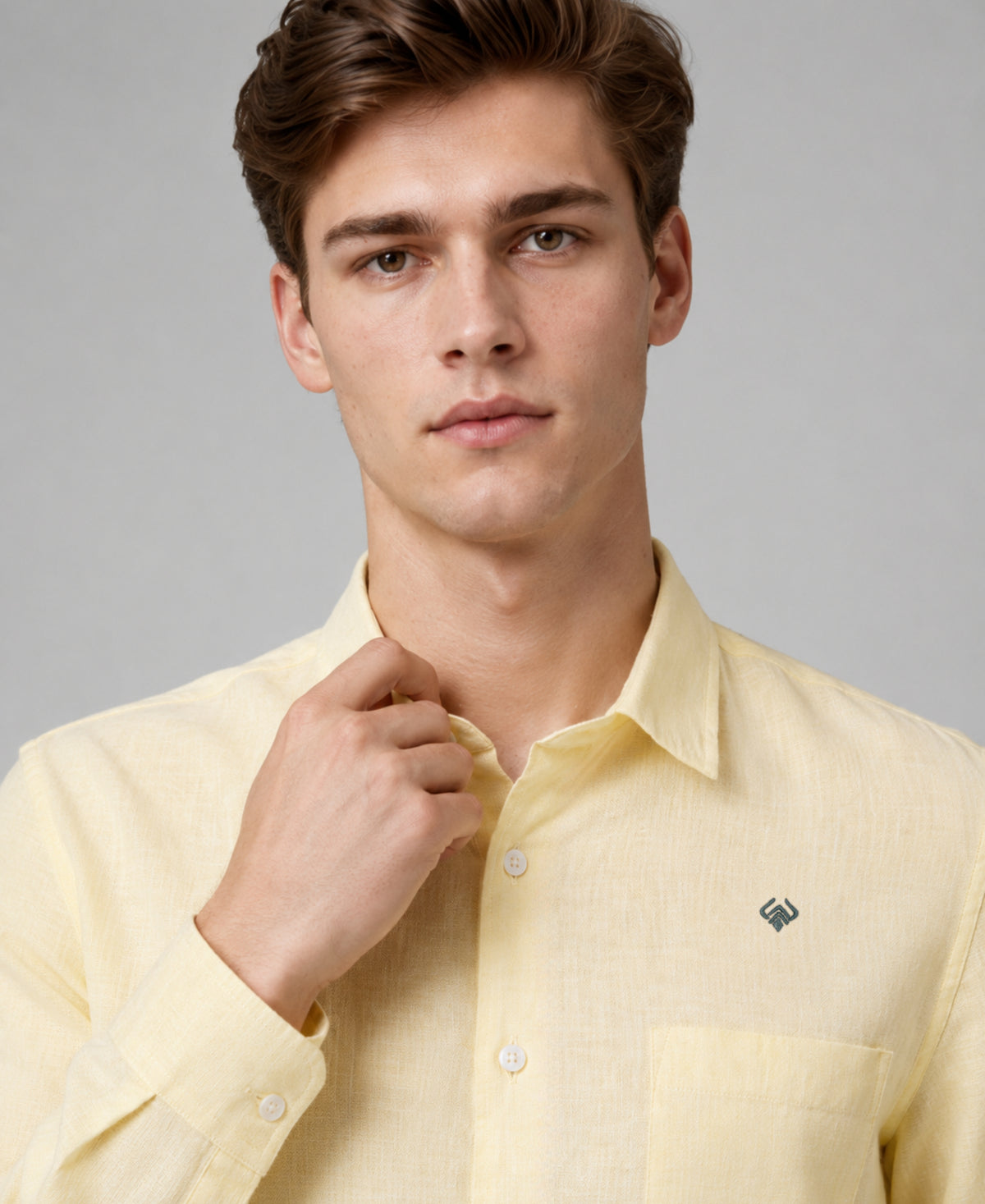 Light Yellow Pure Linen Shirt