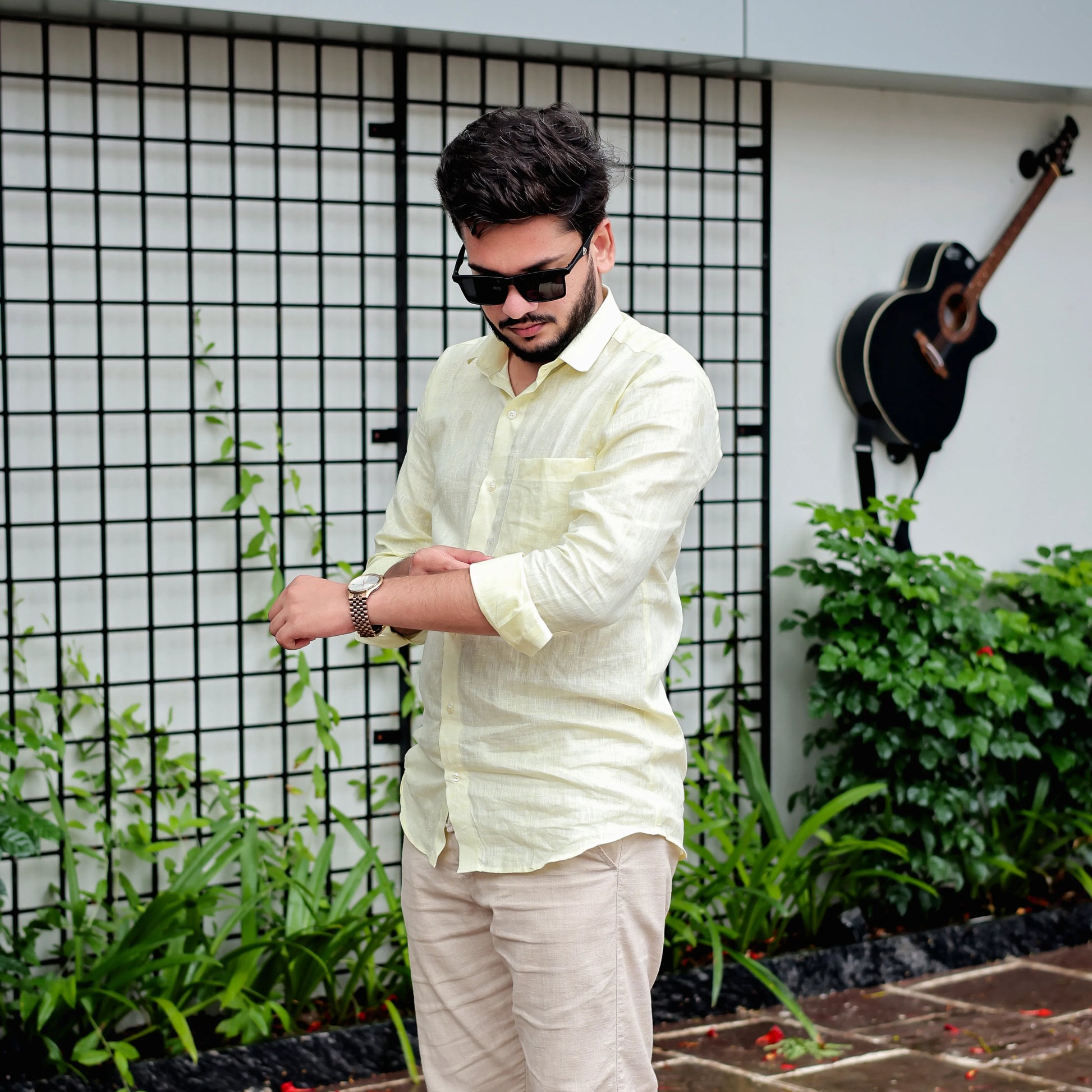 formal pure linen shirt