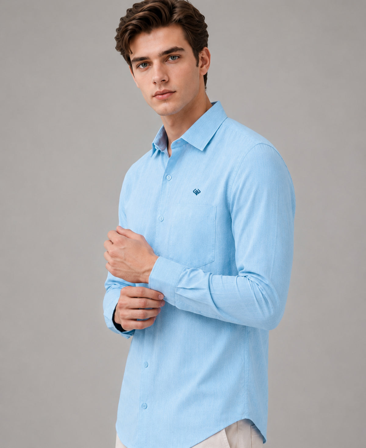 Cotton Linen Full Sleeve Slim Fit Shirt – Cool & Comfortable Summer Wear