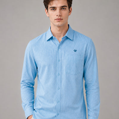 Cotton Linen Full Sleeve Slim Fit Shirt – Cool & Comfortable Summer Wear