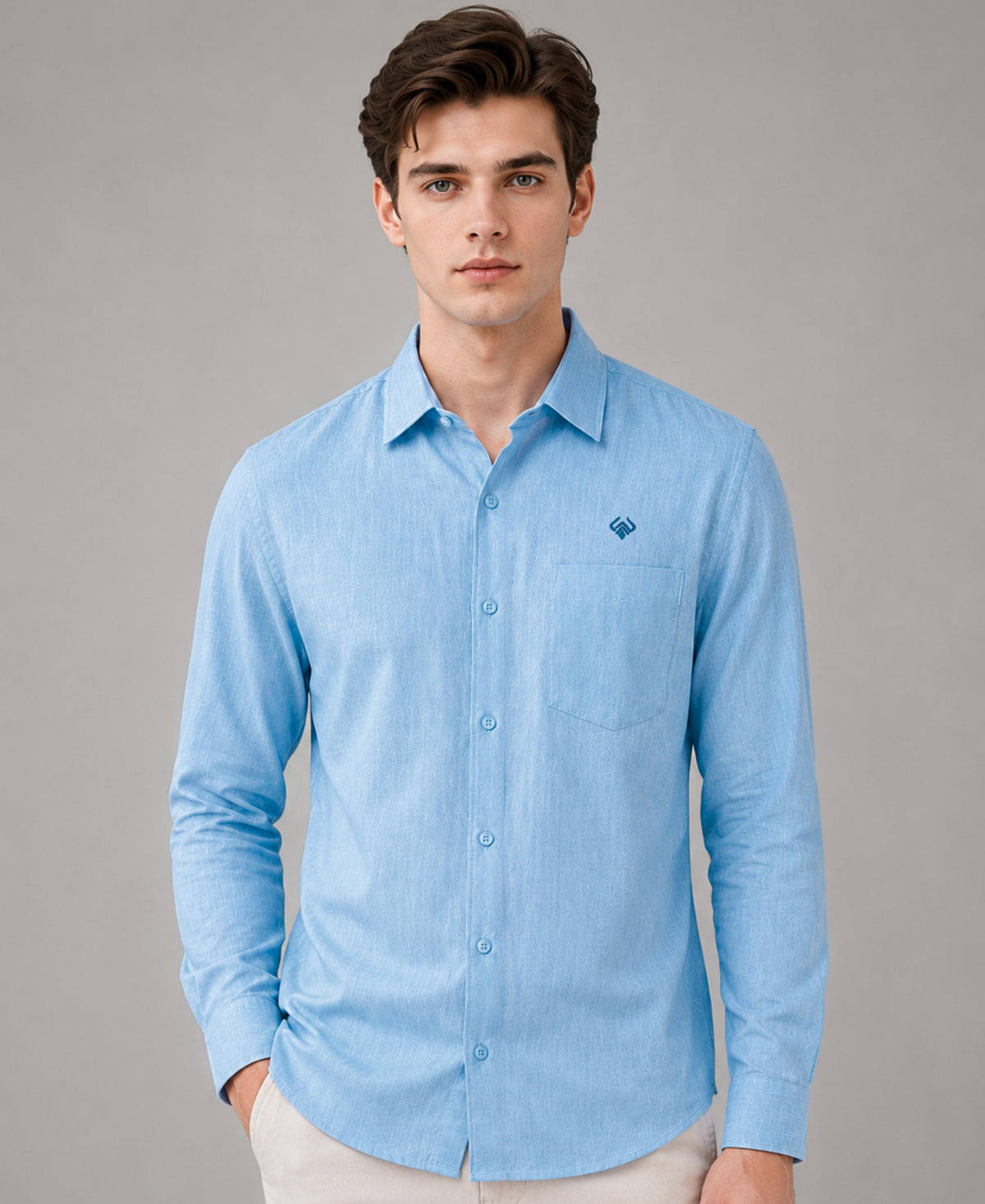 Cotton Linen Full Sleeve Slim Fit Shirt – Cool & Comfortable Summer Wear