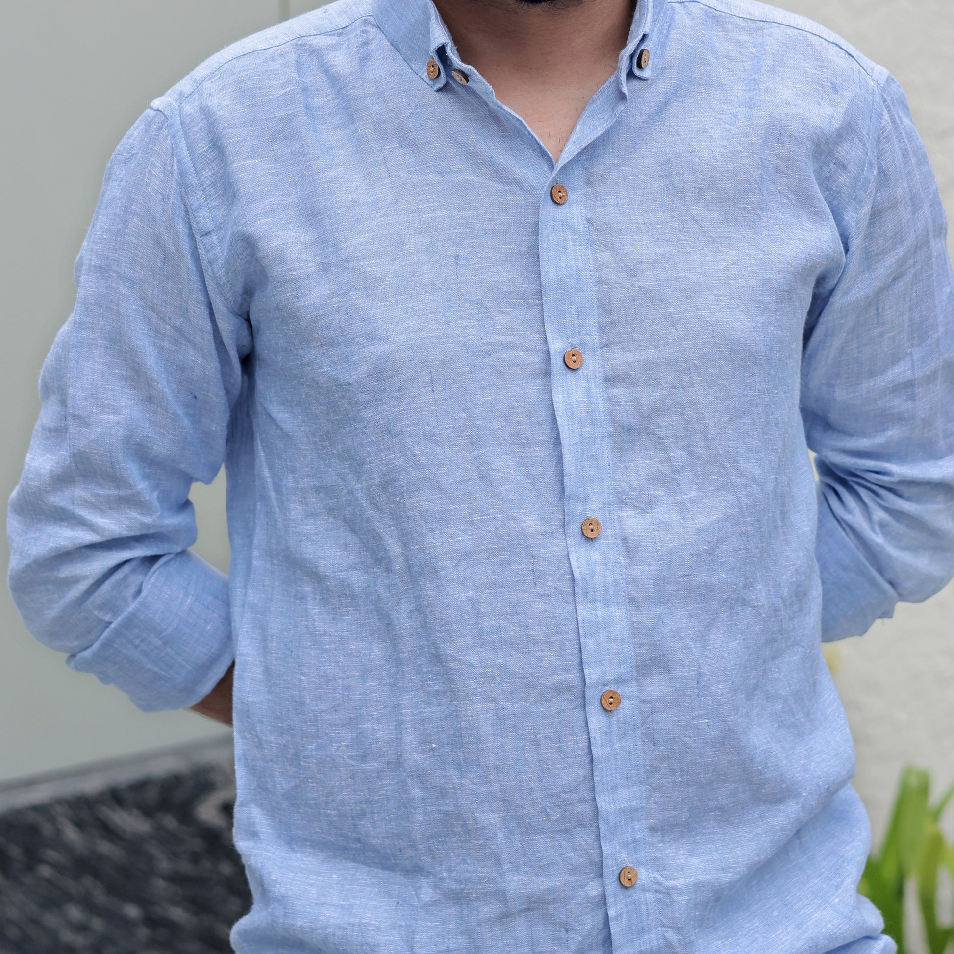 Sky blue shirt for men