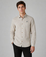 Light Beige Textured Pure Linen 60 LEA Shirt