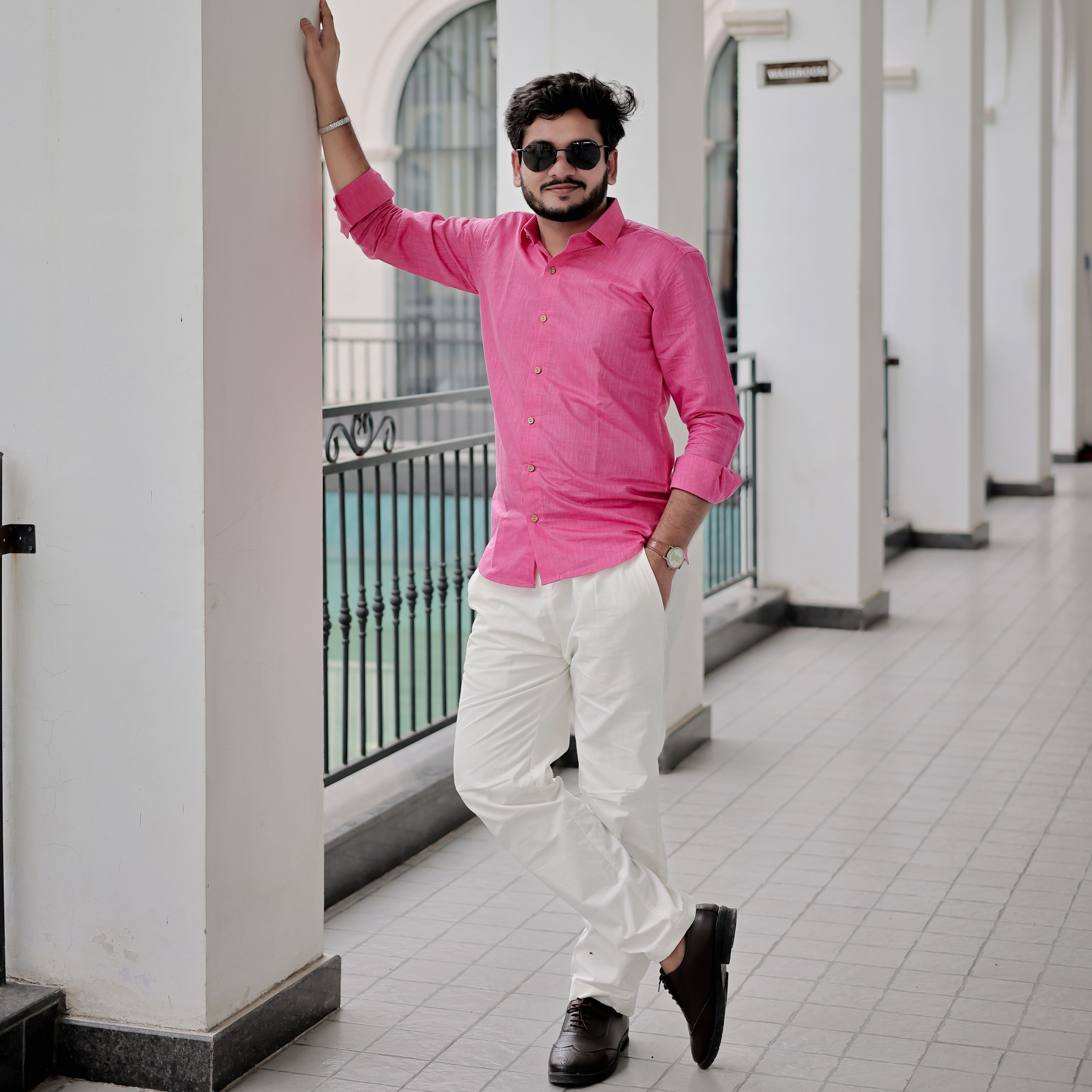 Everyday Wear Rose Flame Pure Linen Airy Soft Shirt