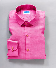 Everyday Wear Rose Flame Pure Linen Airy Soft Shirt