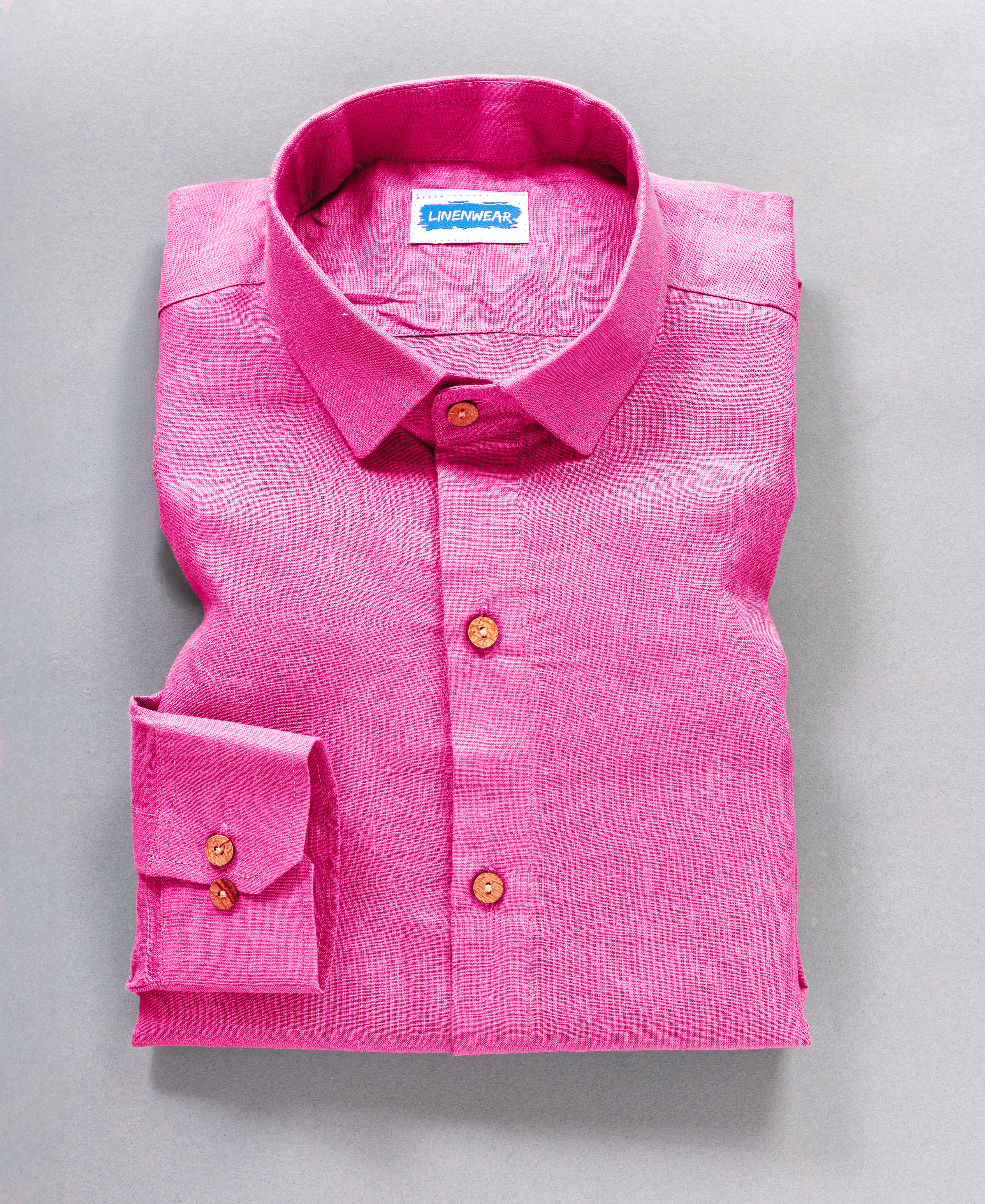 Everyday Wear Rose Flame Pure Linen Airy Soft Shirt